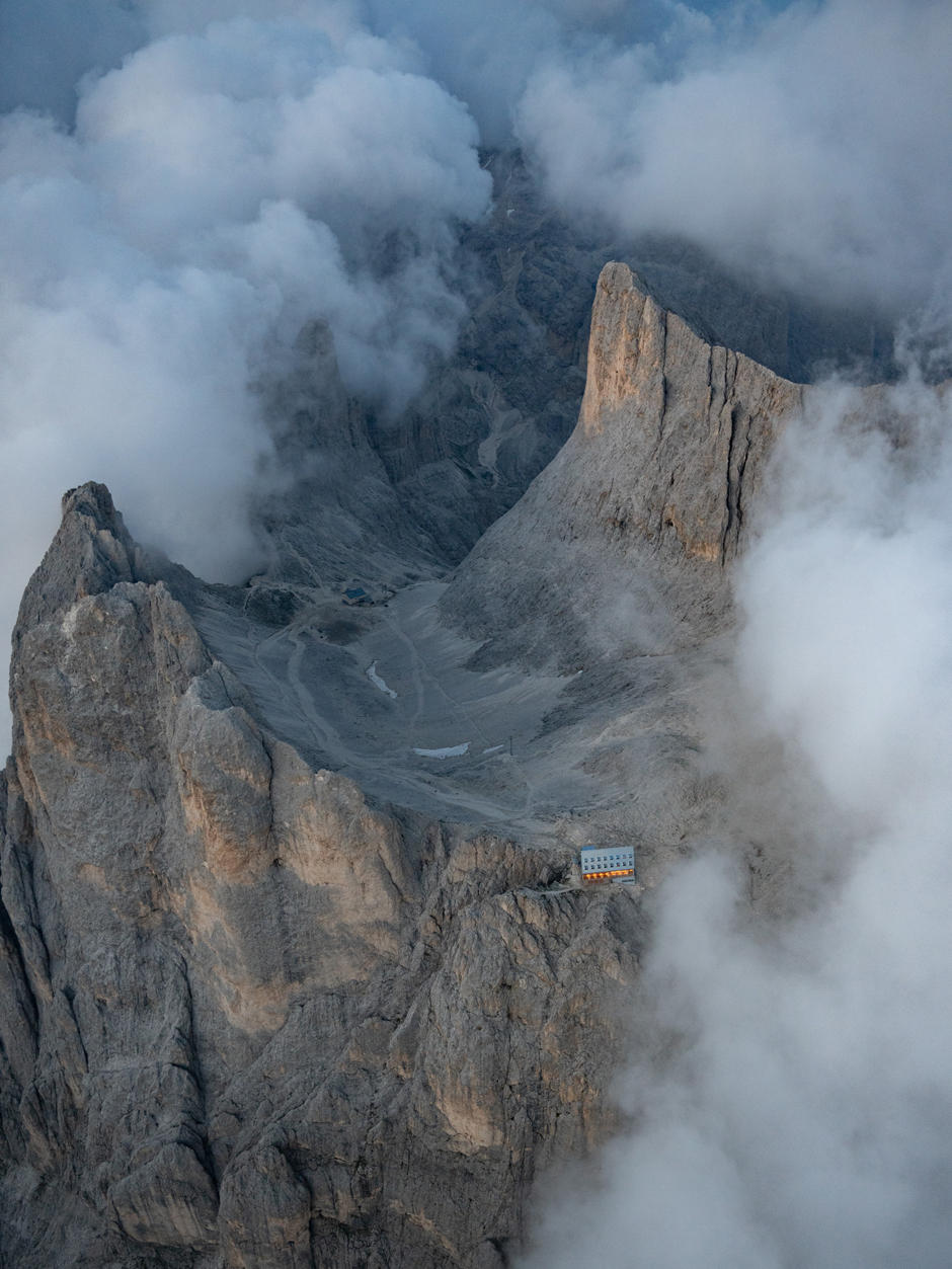 Santnerpass Hut by Senoner Tammerle Architects, mountain, architecture, wood, minimalism, nature