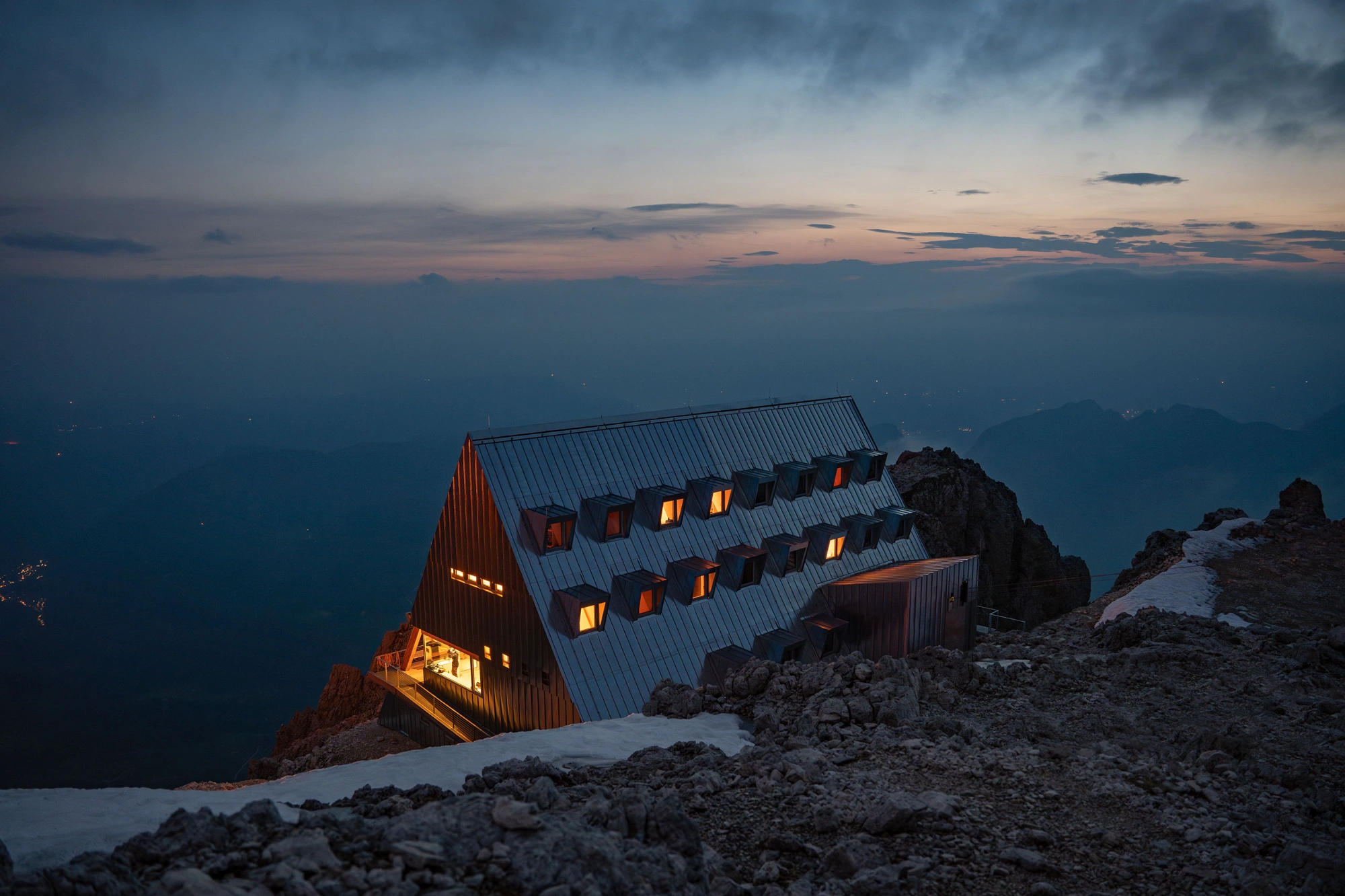 Santnerpass Hut by Senoner Tammerle Architects, mountain, architecture, wood, minimalism, nature