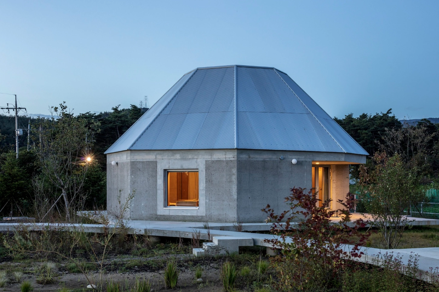 Hoji Hangneung by aoa architects, hotel, architecture, rural, minimalism