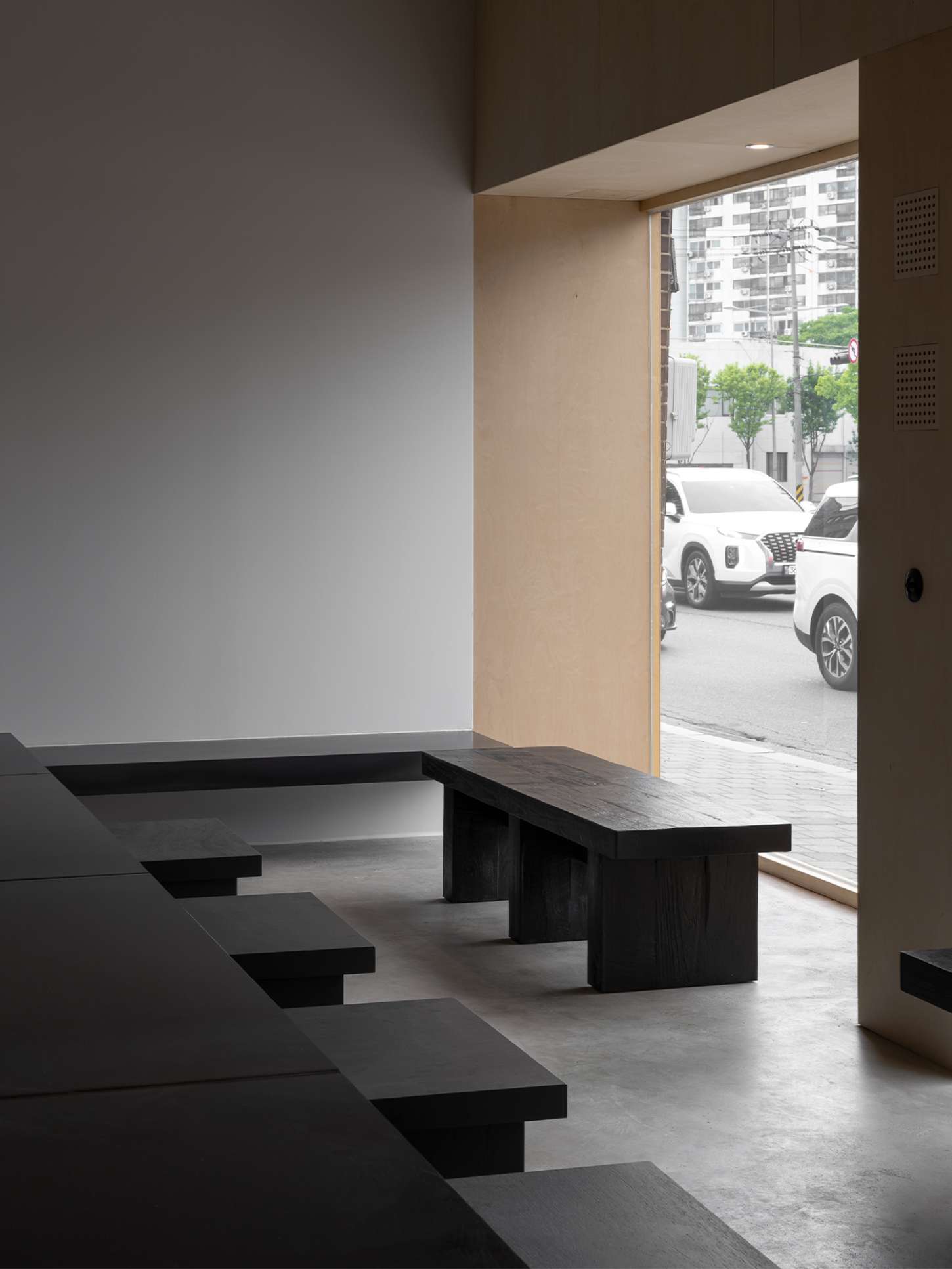 Mokki by GGJH, cafe, minimalism, steel, brick, renovation