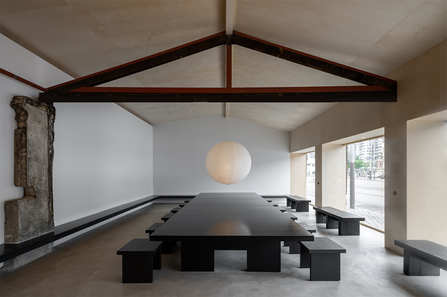 Mokki by GGJH, cafe, minimalism, steel, brick, renovation