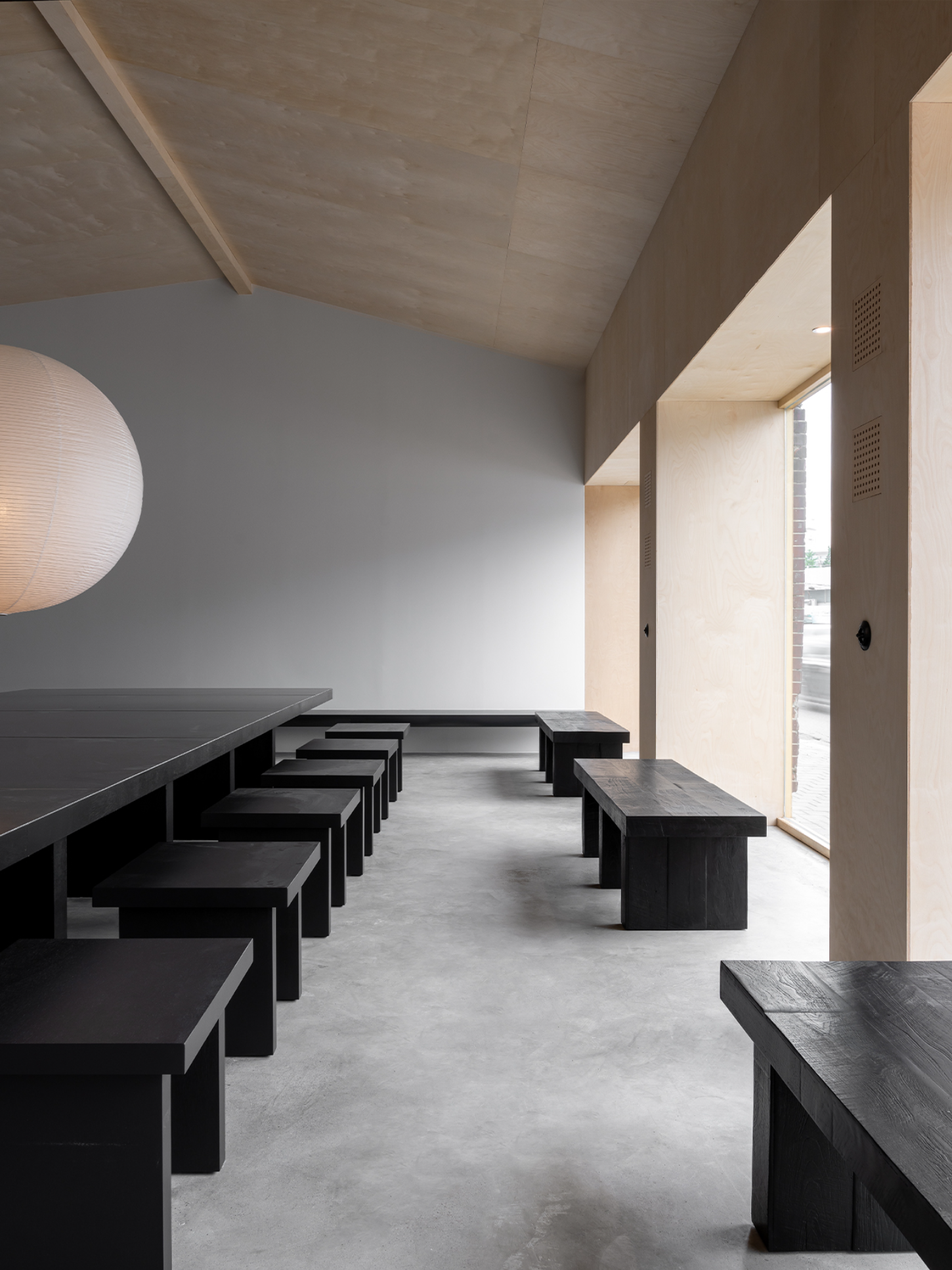 Mokki by GGJH, cafe, minimalism, steel, brick, renovation