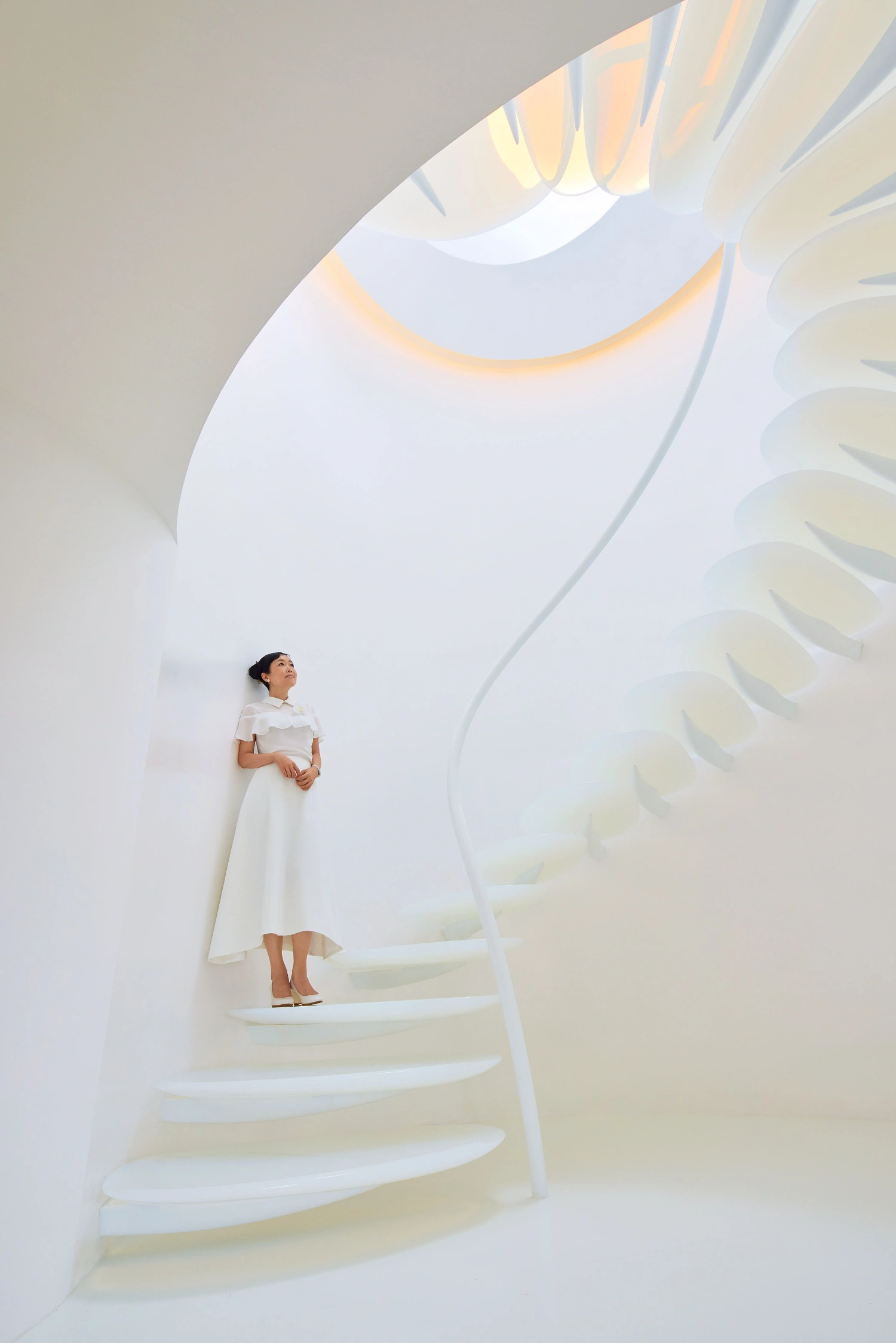 Yuputira by Mariko Mori + Ring Architects, minimalism, architecture, white