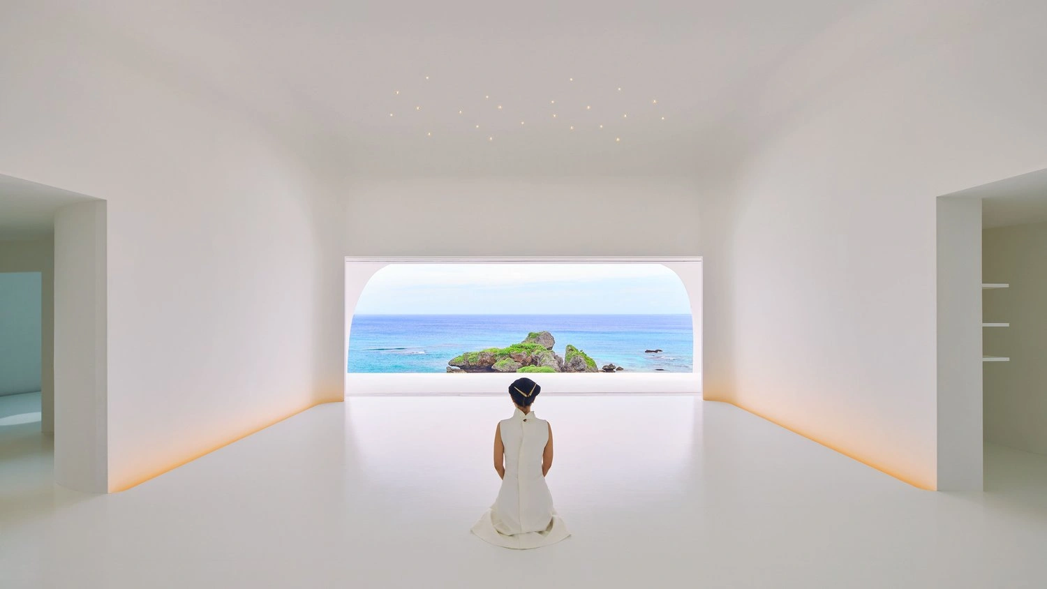 Yuputira by Mariko Mori + Ring Architects, minimalism, architecture, white