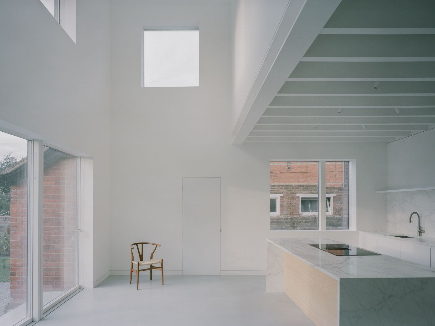 Studio House by Jonathan Burlow, white, minimalism, Industrial, interiors