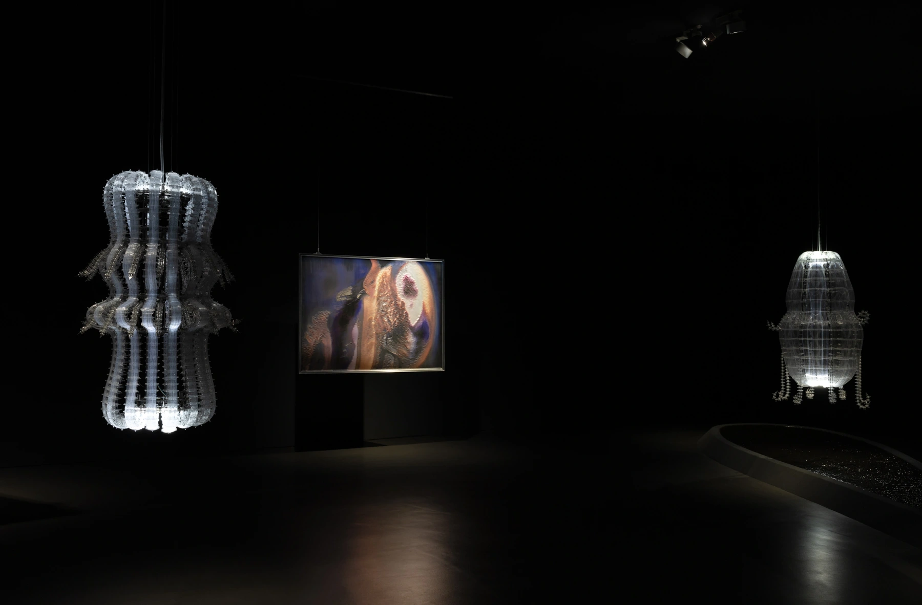 A Shimmer Through The Quantum Foam by Anicka Yi at Esther Schipper, art, technology, GAN, abstract, painting