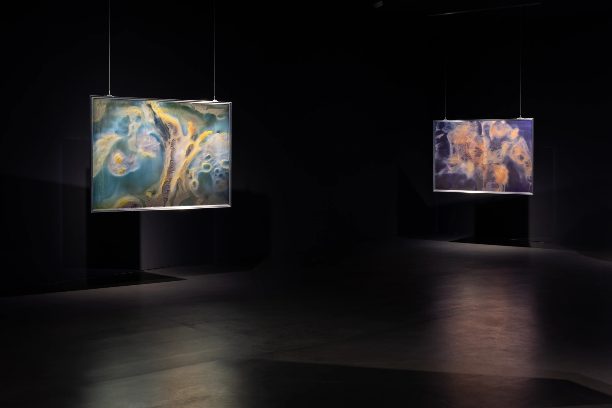 A Shimmer Through The Quantum Foam by Anicka Yi at Esther Schipper, art, technology, GAN, abstract, painting