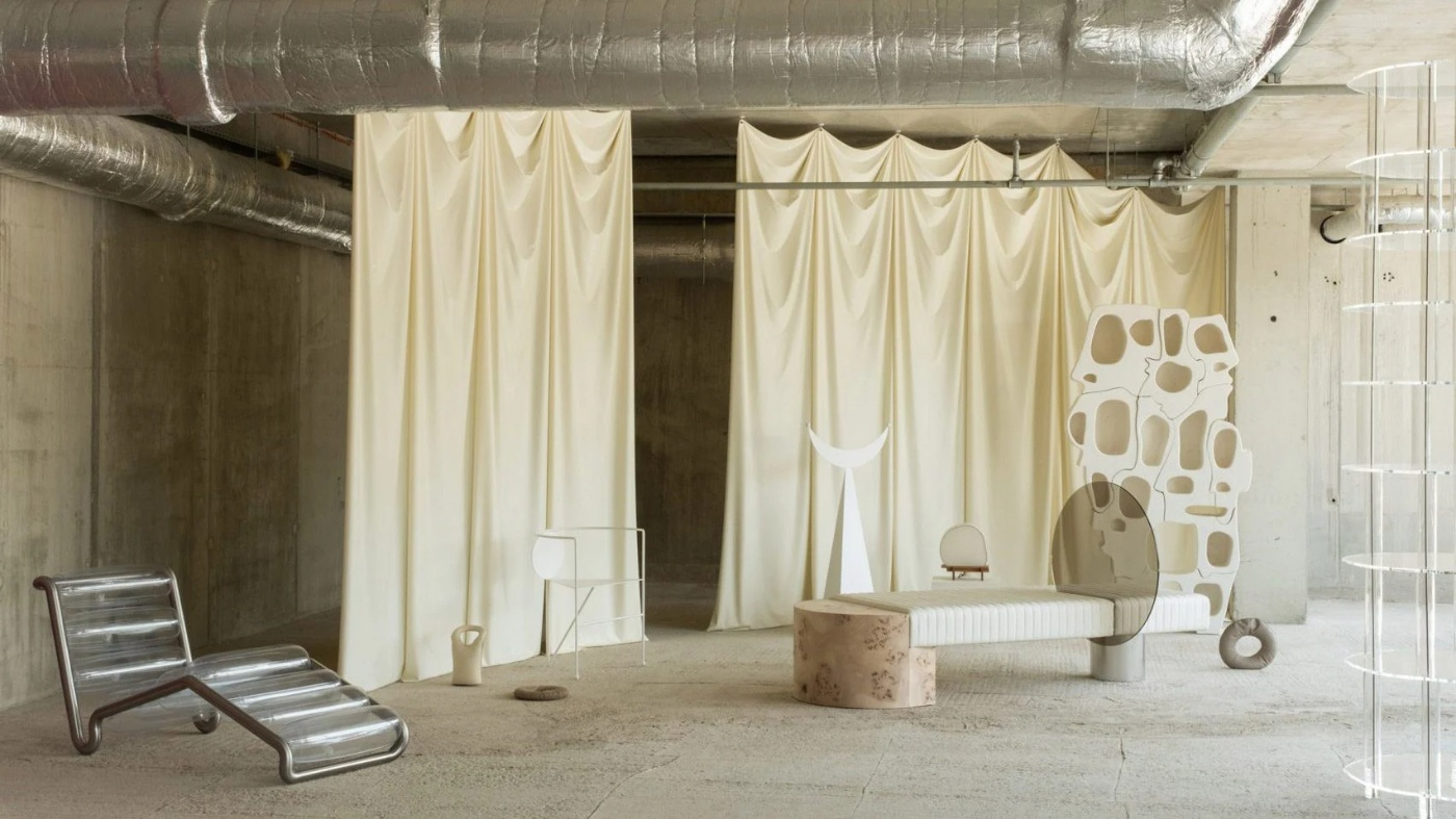 Forma - Nomad Gallery in Berlin by Forma Gallery — Forma Gallery's nomadic design space activates an industrial Berlin basement with sculptural installations and textiles.