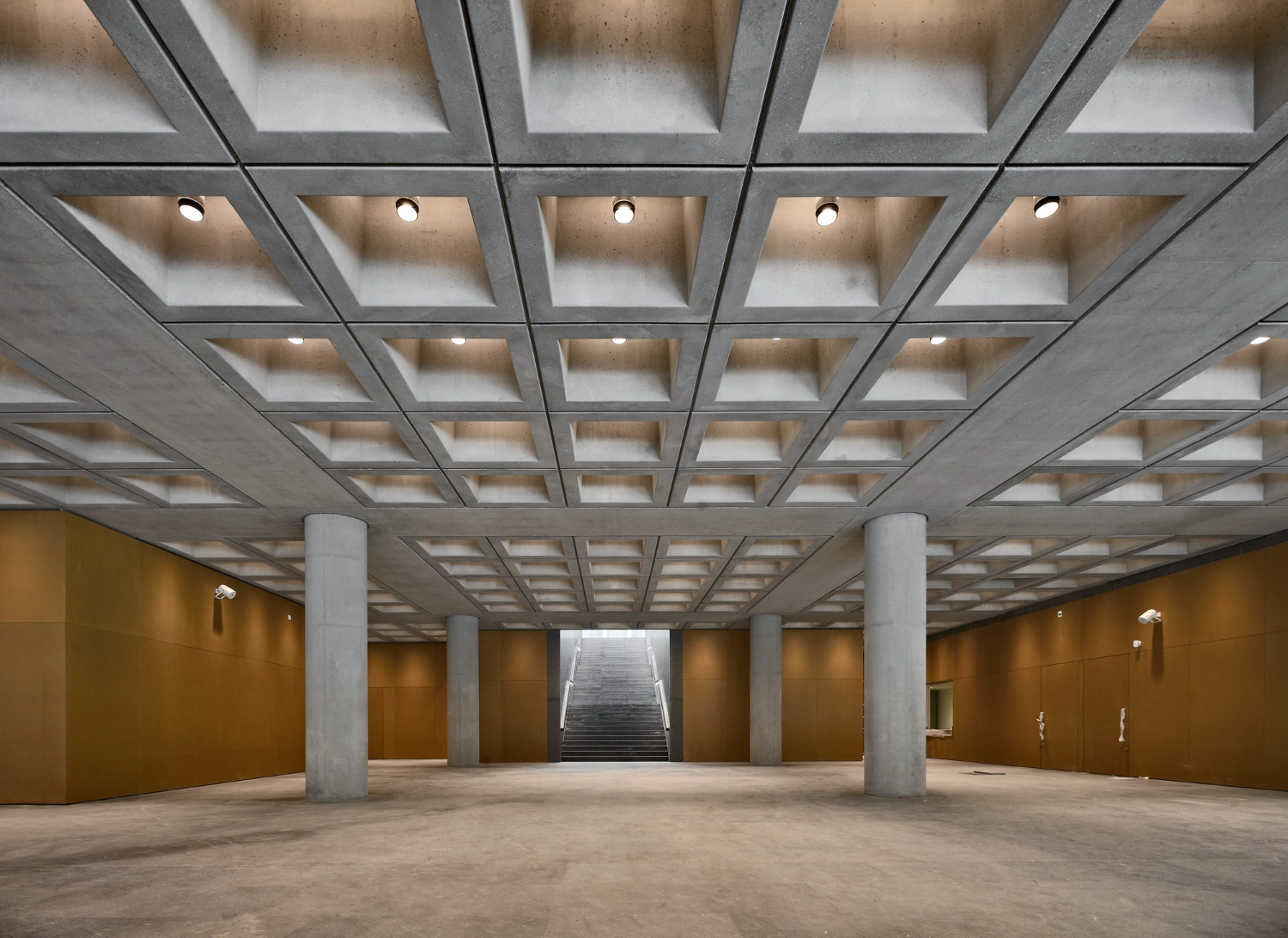 MUDEC (Museum of Cultures) by David Chipperfield, minimalism, architecture, museum, interiors, Industrial