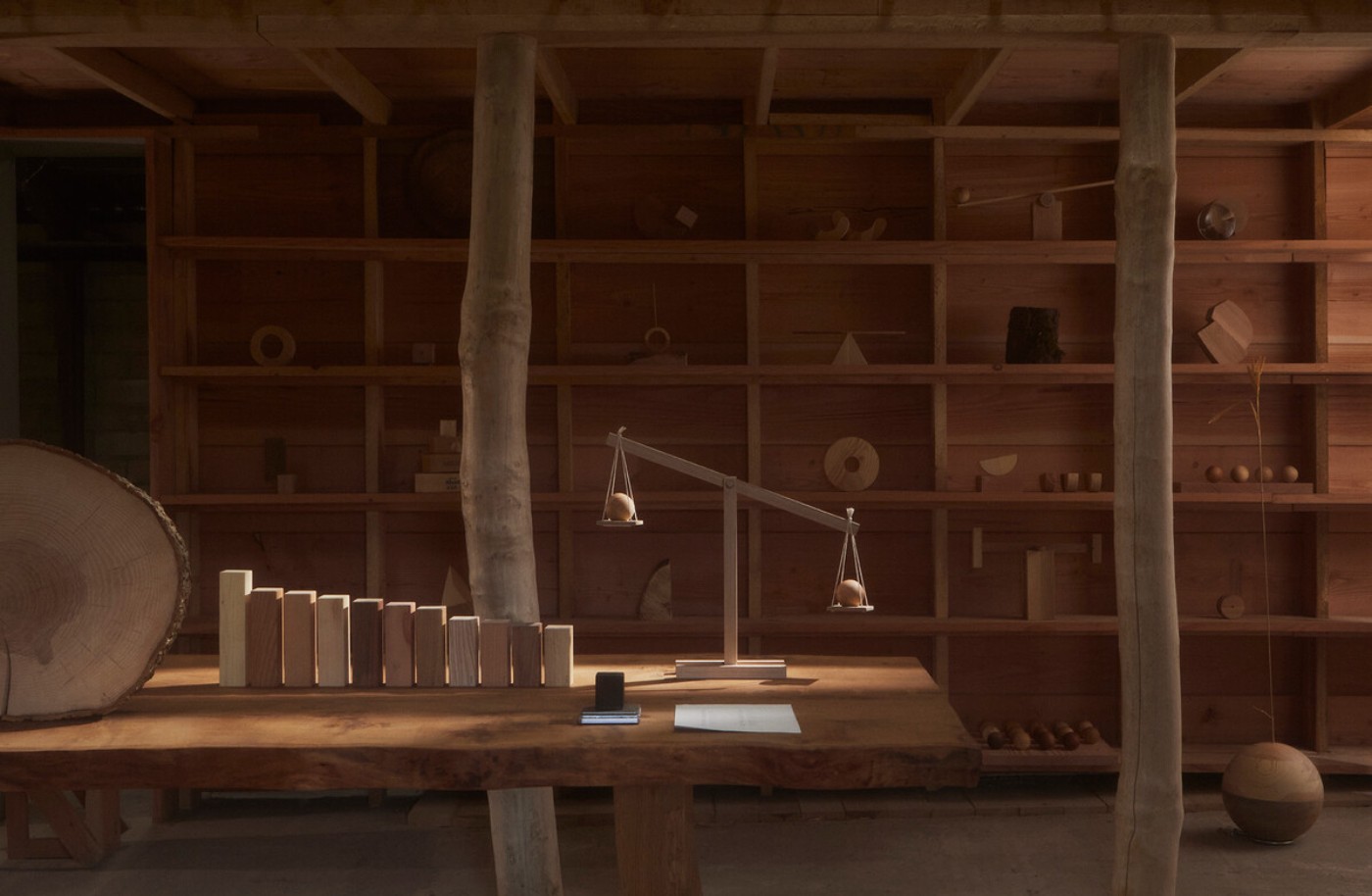 'Weight of Wood' by Christian + Jade, wood, craft, object, exhibition