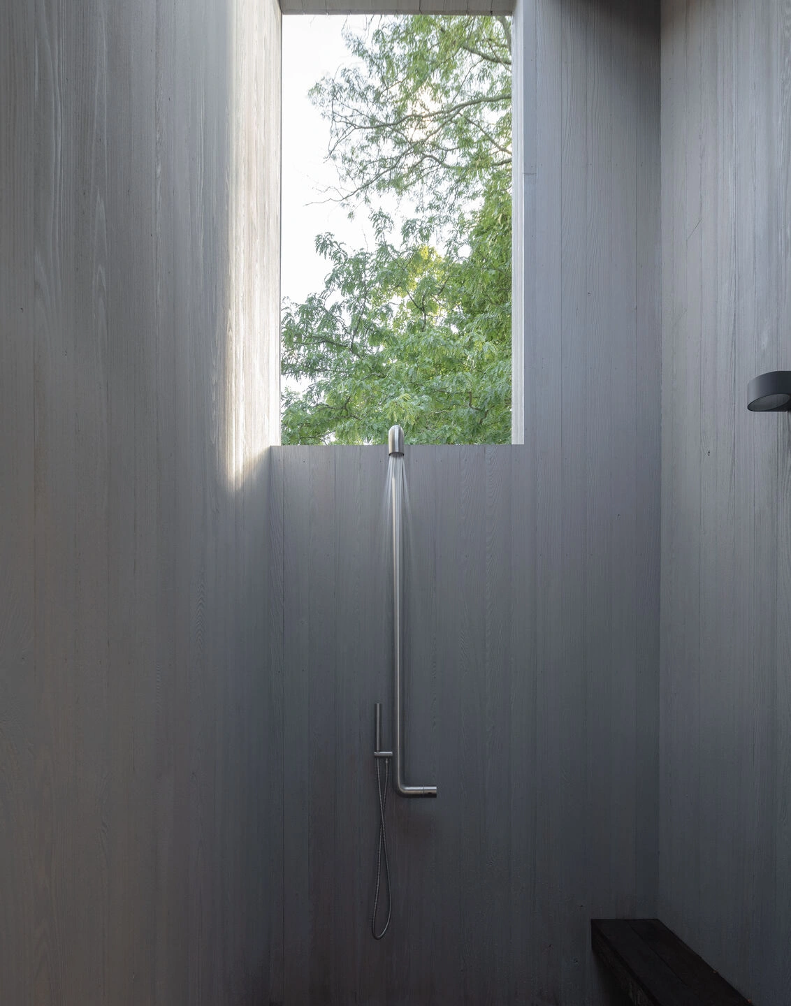 Spa Shed by Worrell Yeung, architecture, minimalism, wellness, grey, wood