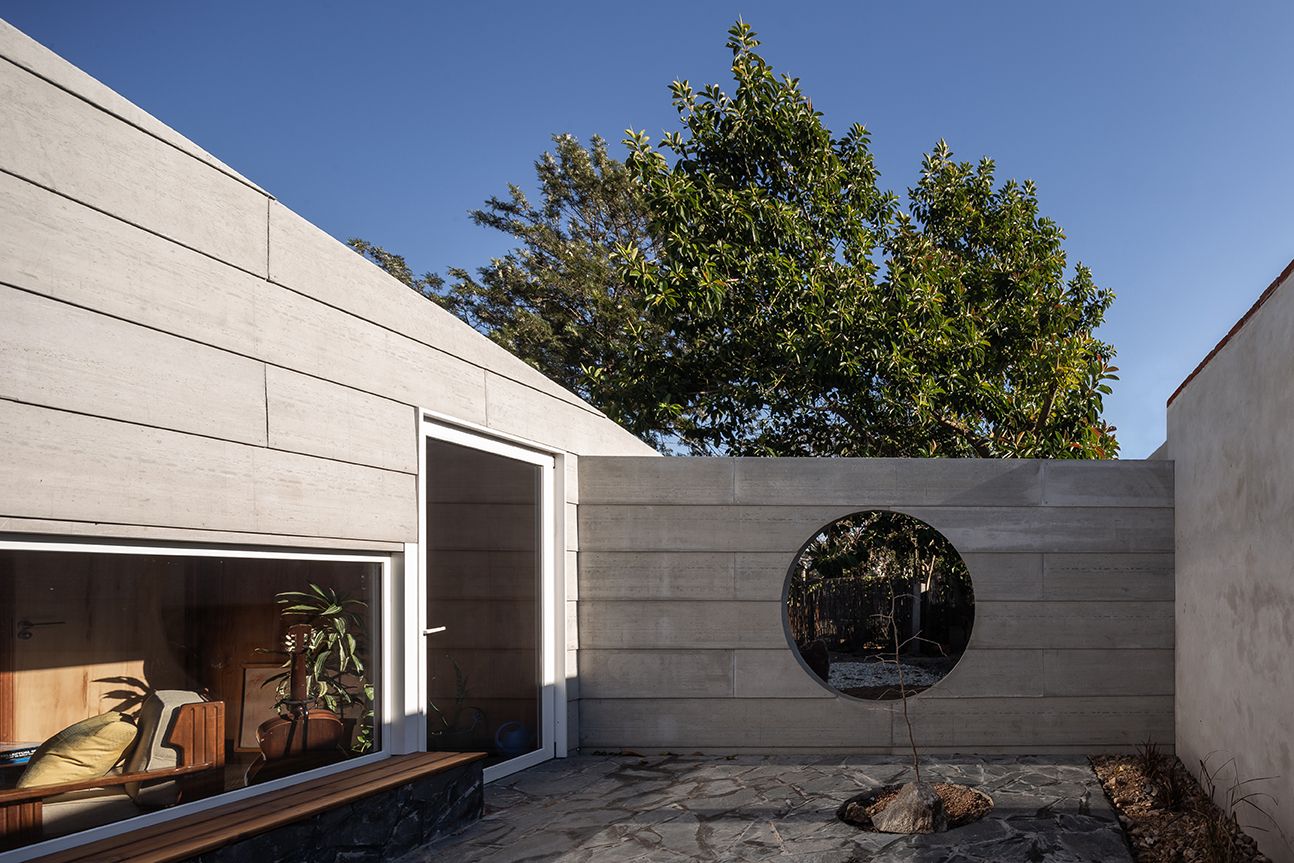 The Room Behind the Wall by livni+, concrete, architecture, garden, office, steel