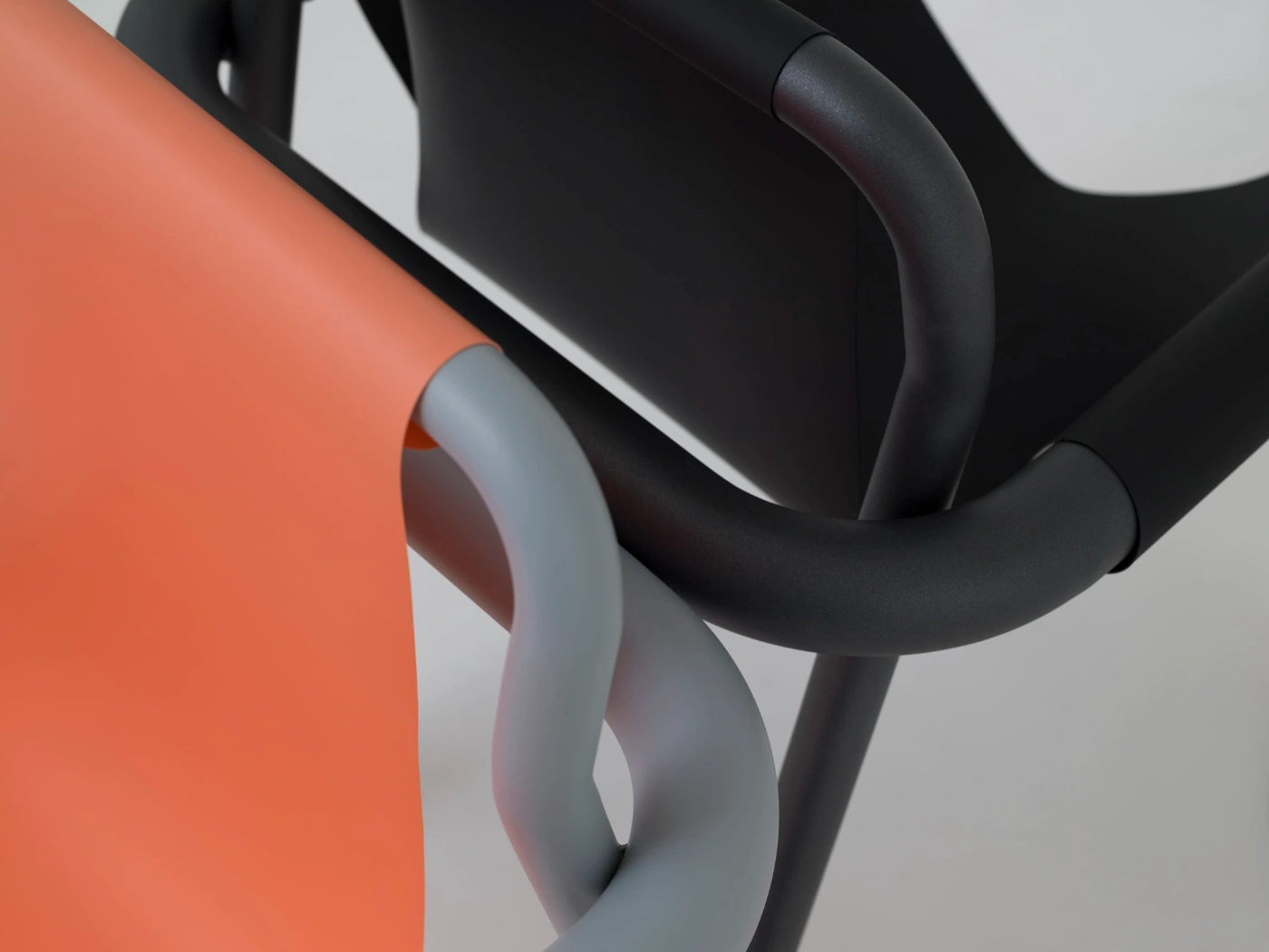 Sheet Chair by Yuma Kano — Close-up detail of the Sheet Chair revealing the intersection of structural and formal elements.