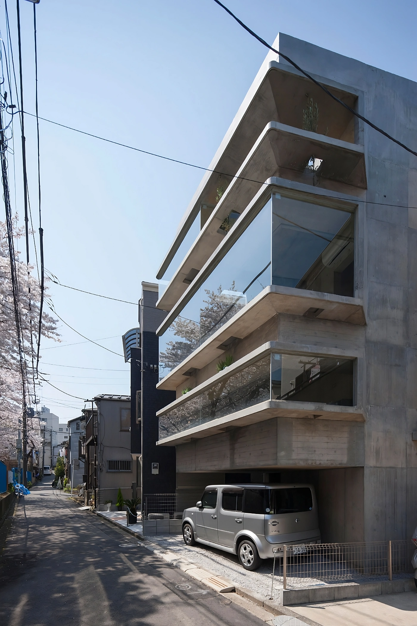 Oriel Window House by Shinsuke Fujii Architects, conceptual, concrete, architecture, japan, glass