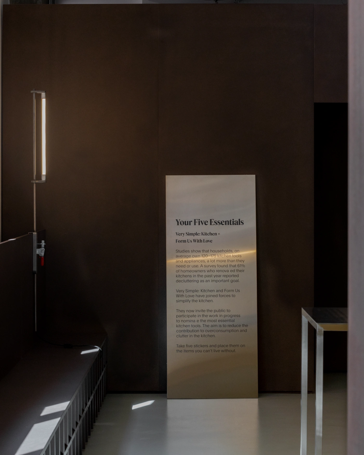 Your five Essentials by FUWL and Very Simple Kitchen, furniture, 3D, design, steel, interiors