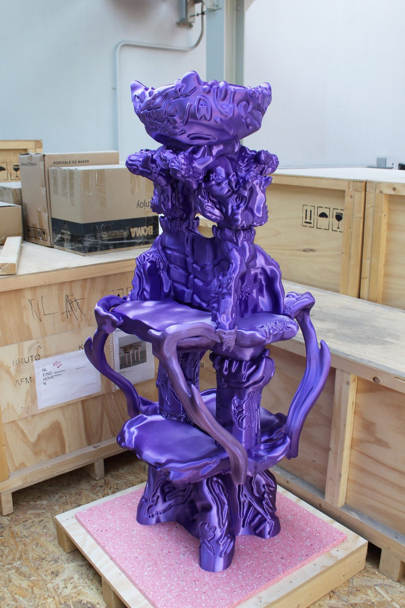 3D-printed sculptures by Audrey Large, 3D, abstract, digital, art, design