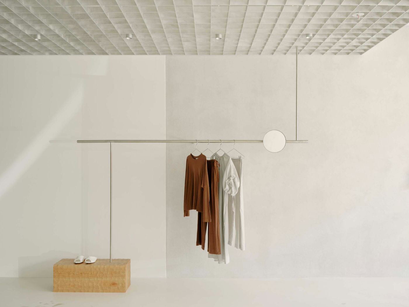 Deiji Studios Store by Pattern Studio, stone, concrete, interiors, public