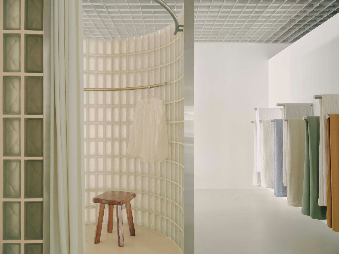 Deiji Studios Store by Pattern Studio, stone, concrete, interiors, public