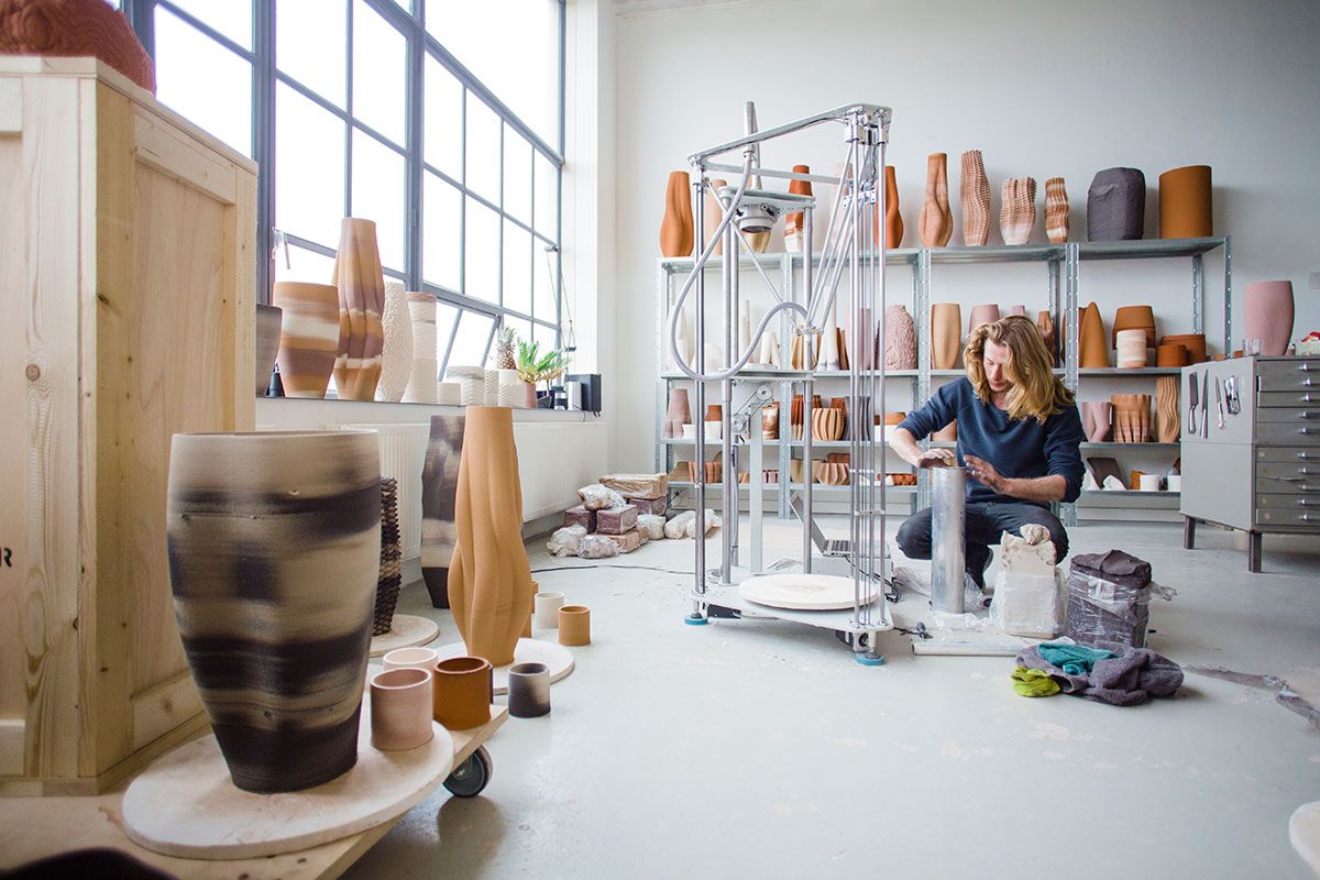 3D printed Ceramic by Olivier van Herpt, 3D, craft, ceramics, technology, design