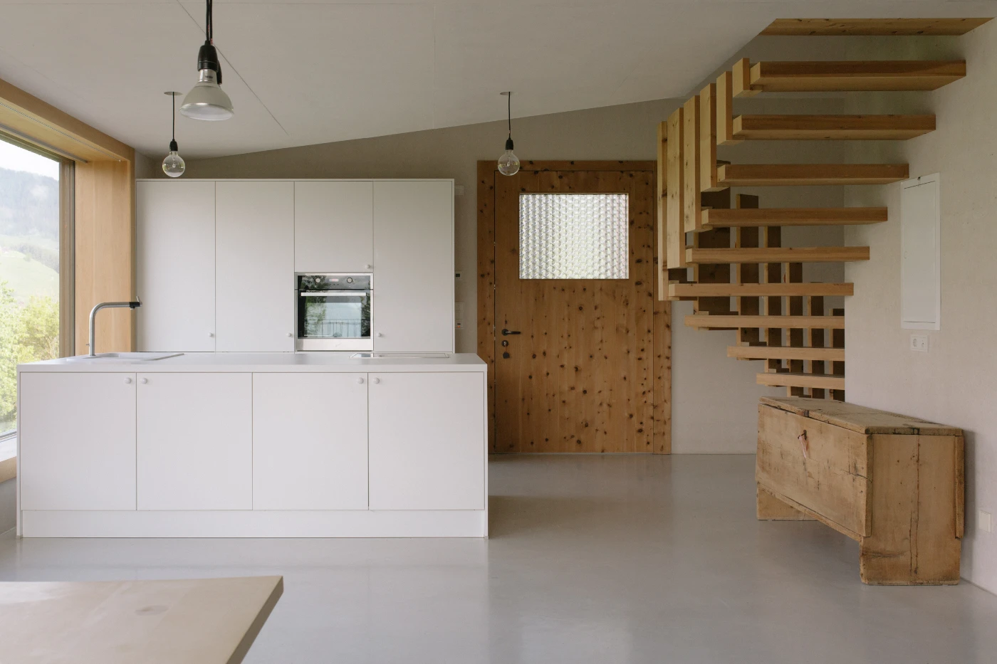 Chalet La Pedevilla captured by Thisispaper Studio, black, house, minimalism, concrete, interiors