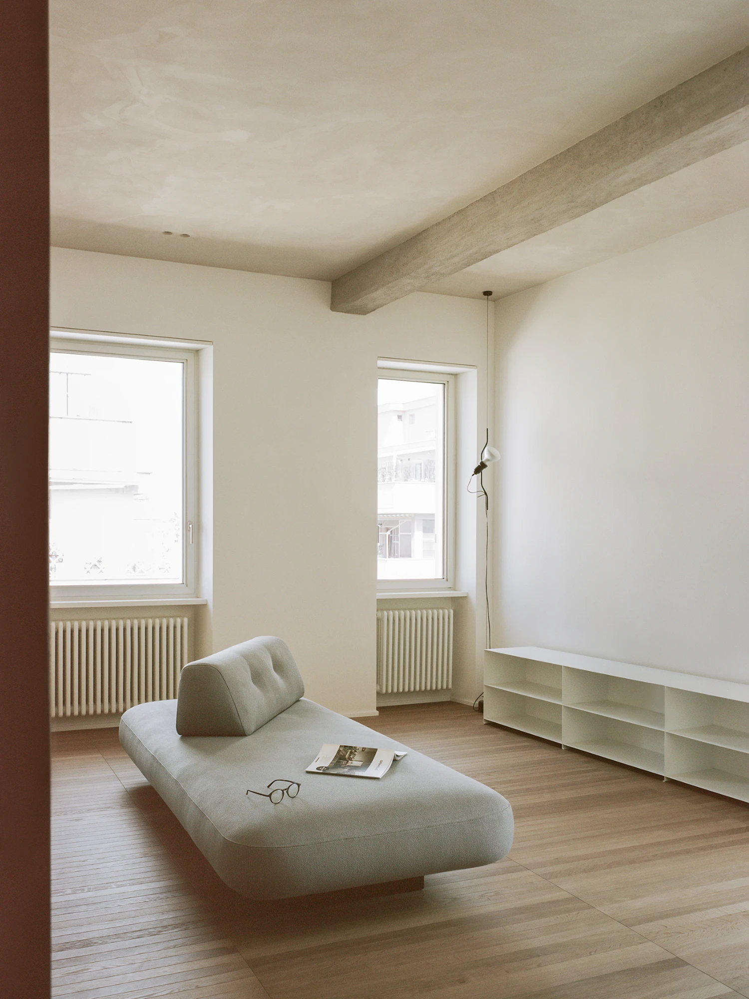 Via Latina apartment by SET Architects, metal, wood, white, minimalism, apartment