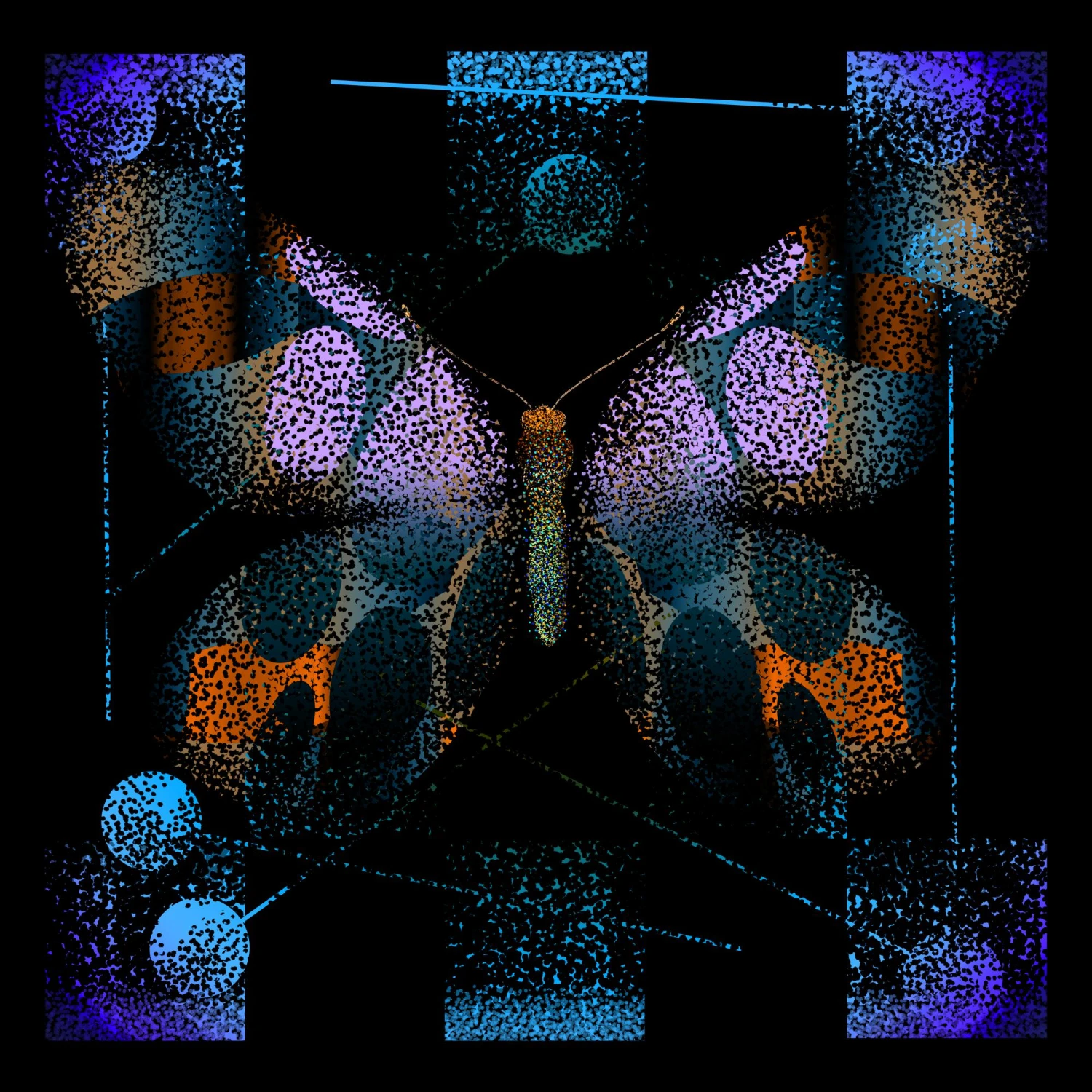 Monarchs by Eric Hu + Roy Tatum, gen-art, NFT, graphic, colors, beauty