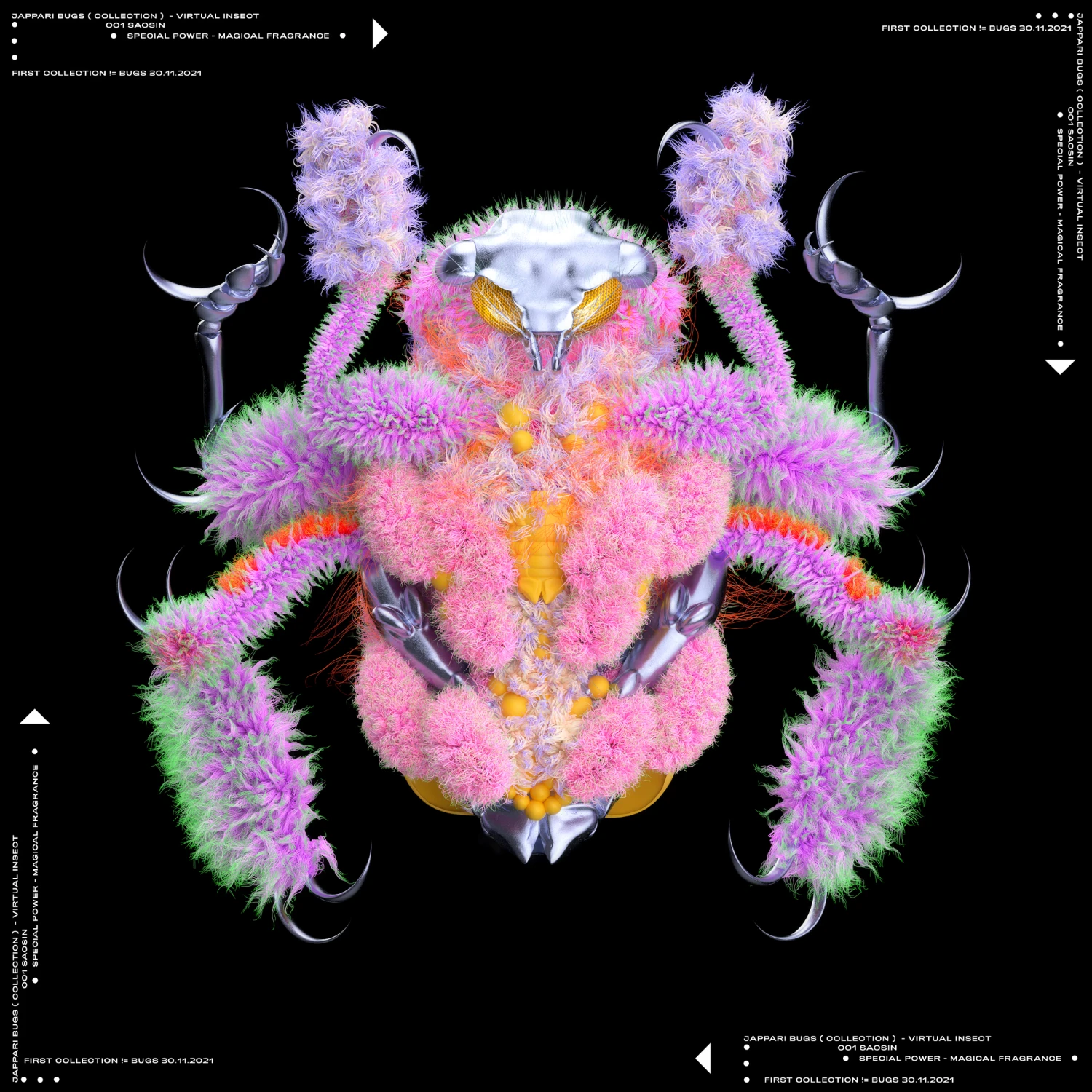 Jappari Bugs by Vakho Jappari, 3D, digital, art, colors, organic