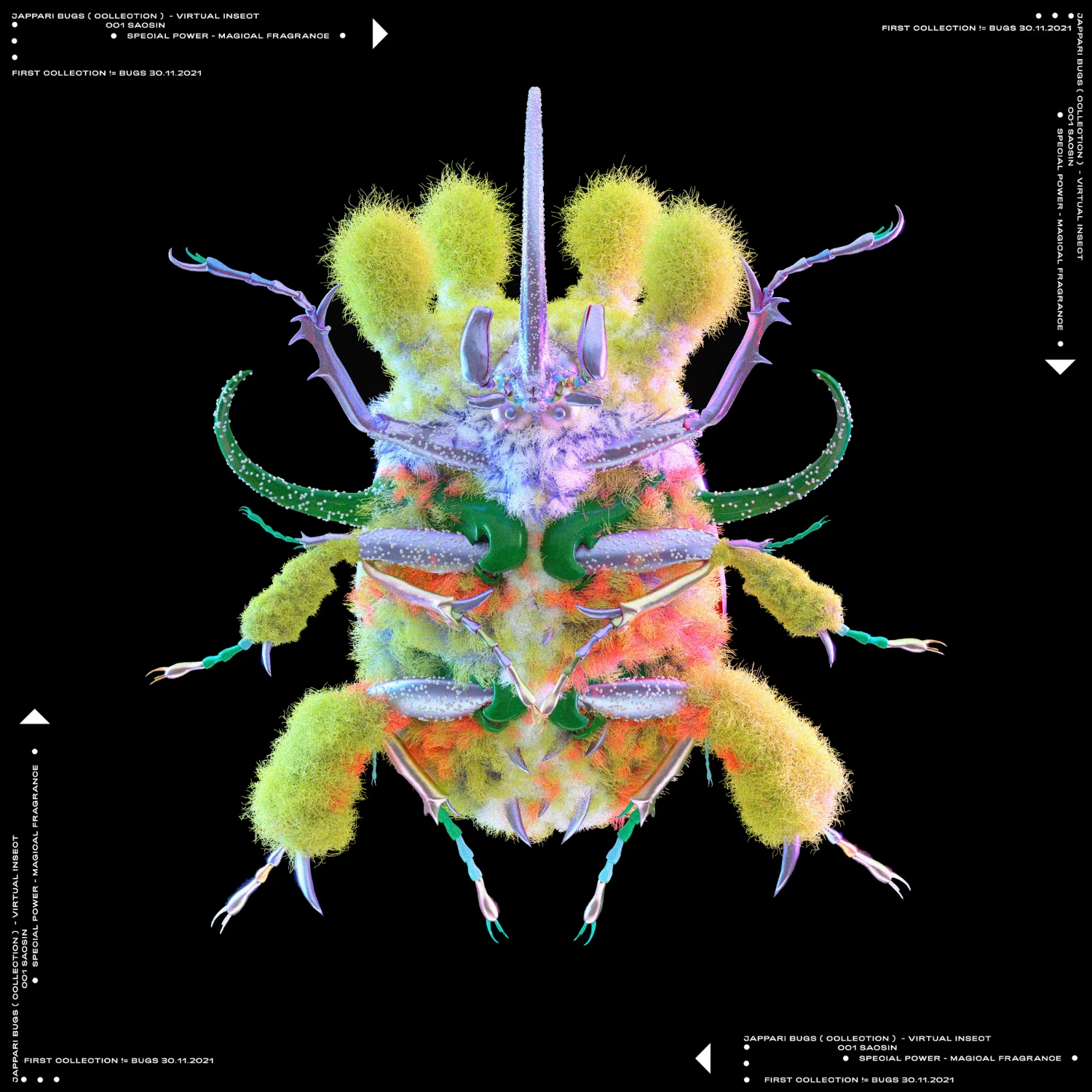 Jappari Bugs by Vakho Jappari, 3D, digital, art, colors, organic
