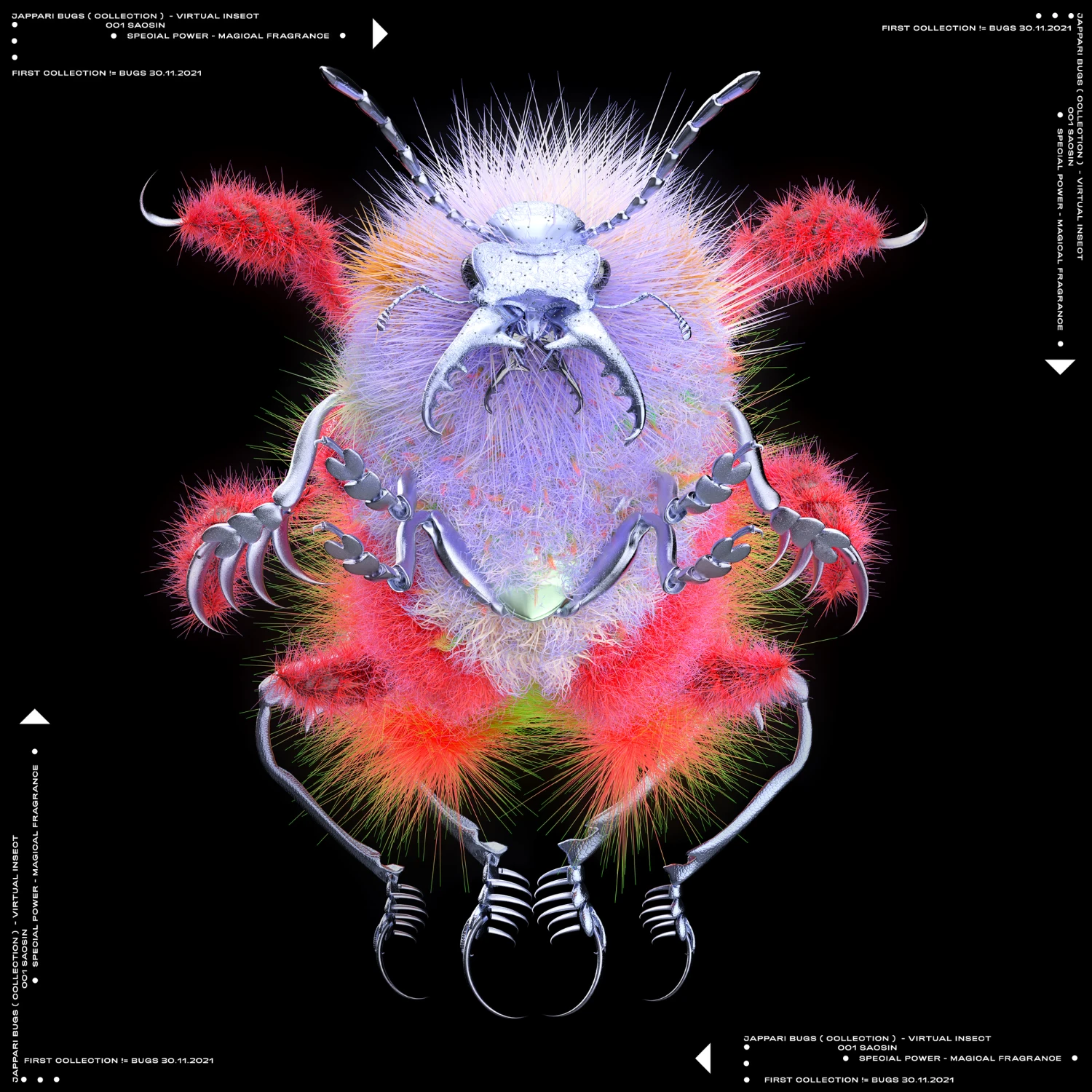 Jappari Bugs by Vakho Jappari, 3D, digital, art, colors, organic