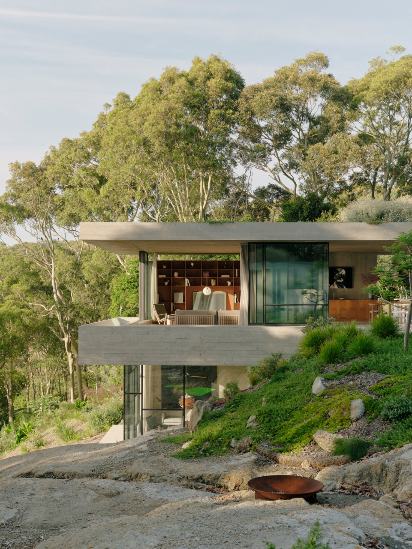 Bunkeren by James Stockwell Architect, villa, familyhouse, concrete, stone, landscape
