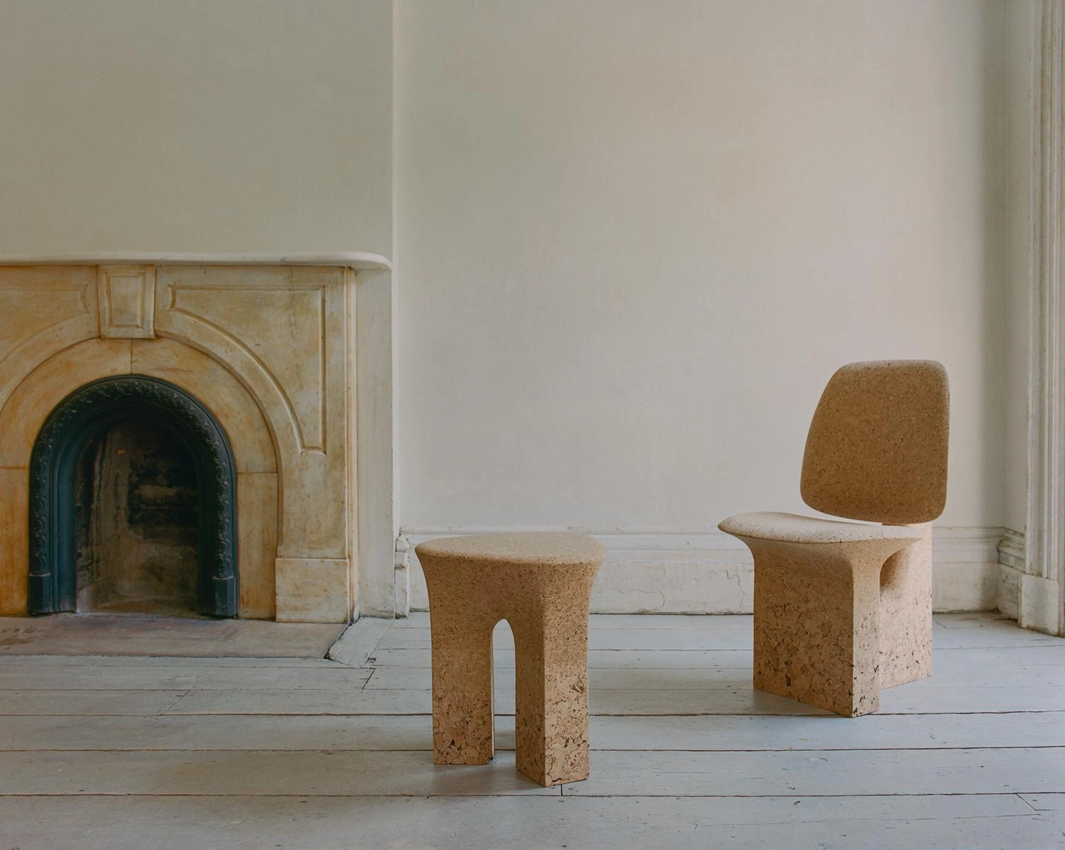 Burnt Cork Collection by Noé Duchafour-Lawrance, craft, design, furniture, organic, table