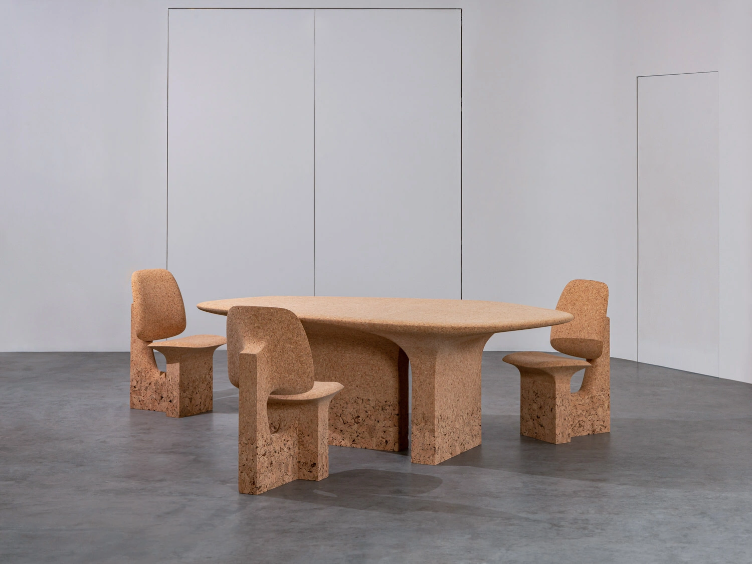 Burnt Cork Collection by Noé Duchafour-Lawrance, craft, design, furniture, organic, table
