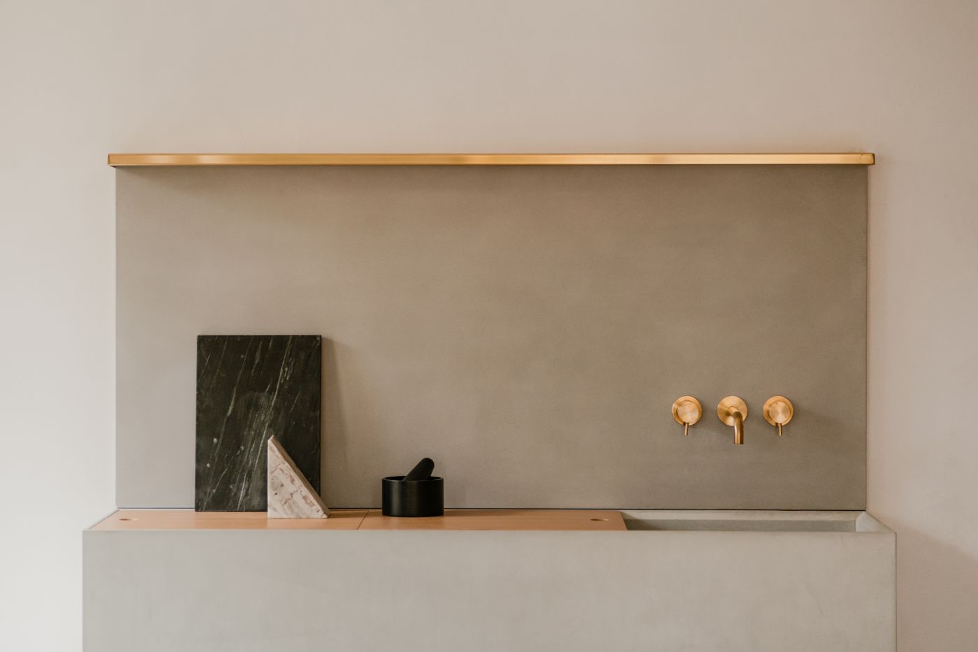 Hideaway Home by ACOS, interiors, apartment, wood, craft, brass