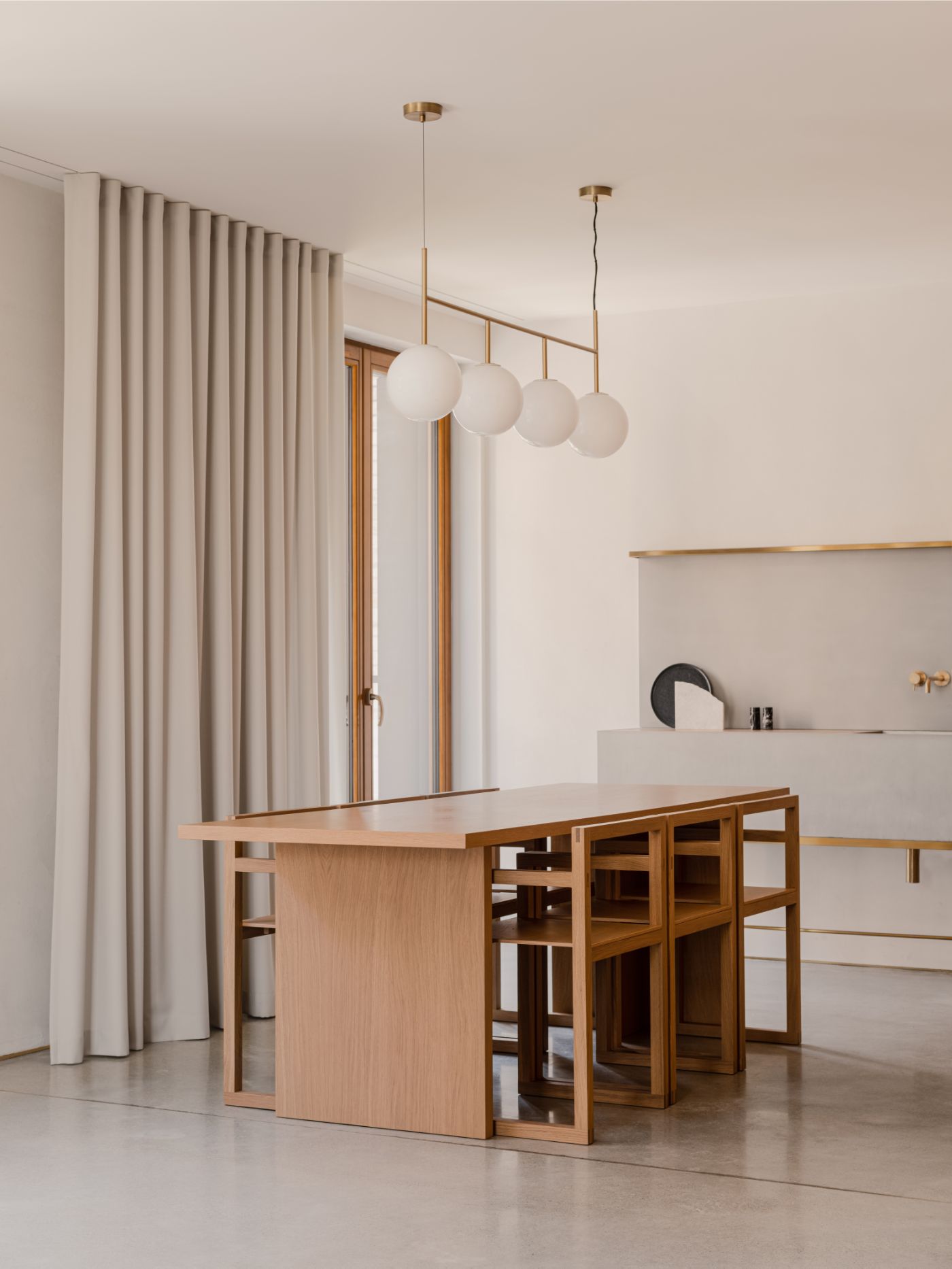 Hideaway Home by ACOS, interiors, apartment, wood, craft, brass