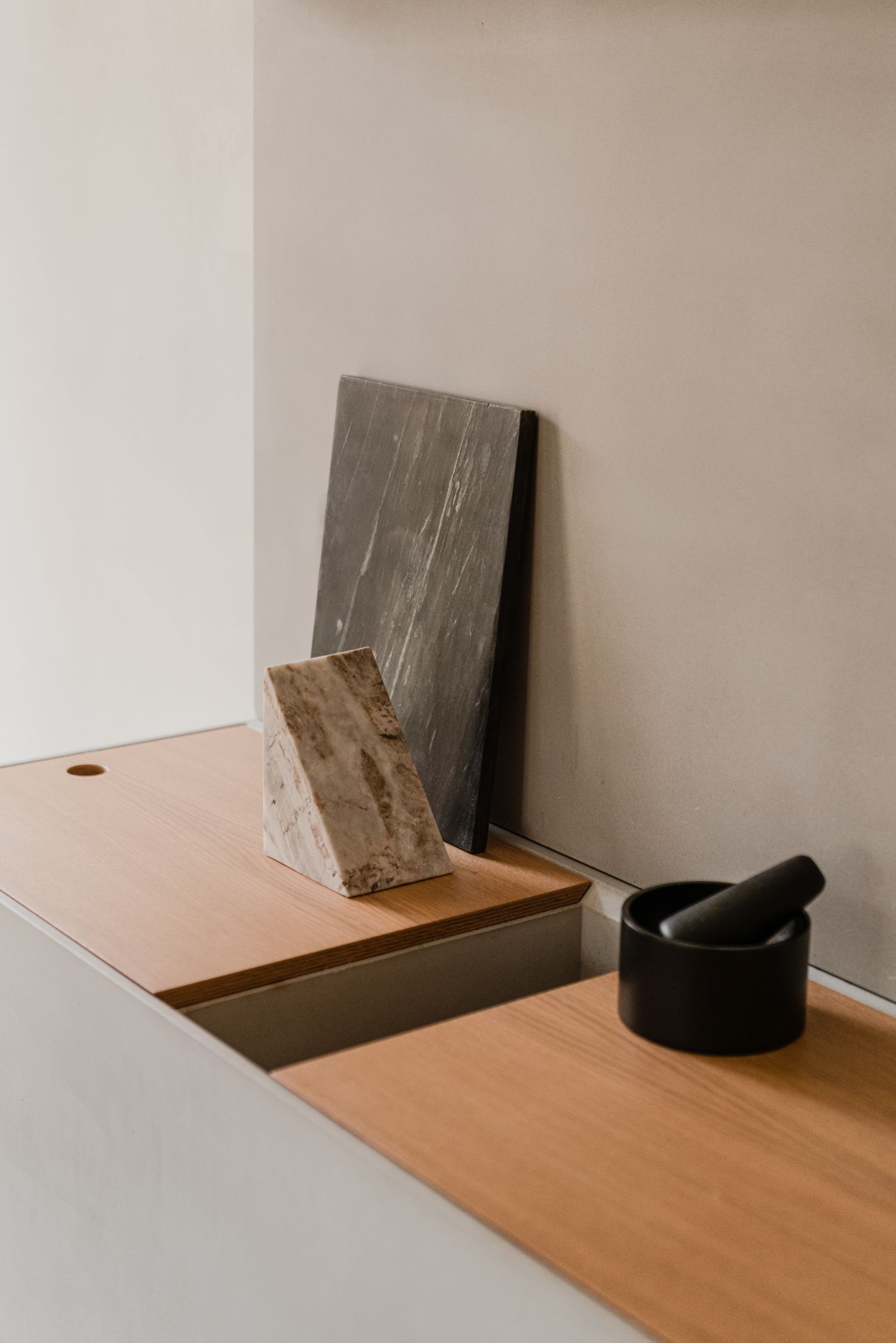 Hideaway Home by ACOS, interiors, apartment, wood, craft, brass