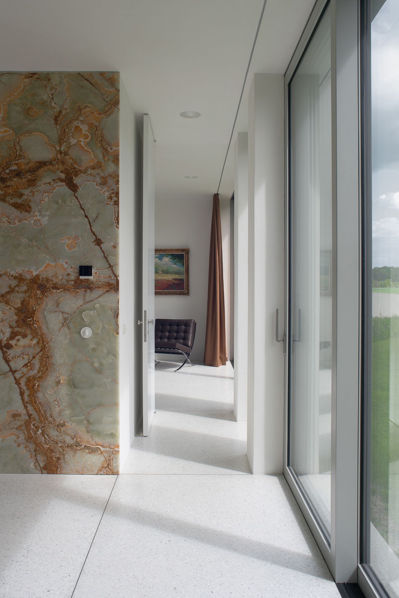 Suburban Villa by Nacházel Architekti, villa, concrete, garden, architecture, interiors
