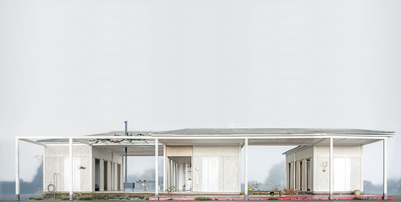 House with a Guest Room by Andrew Power, house, garden, patio, wood, architecture