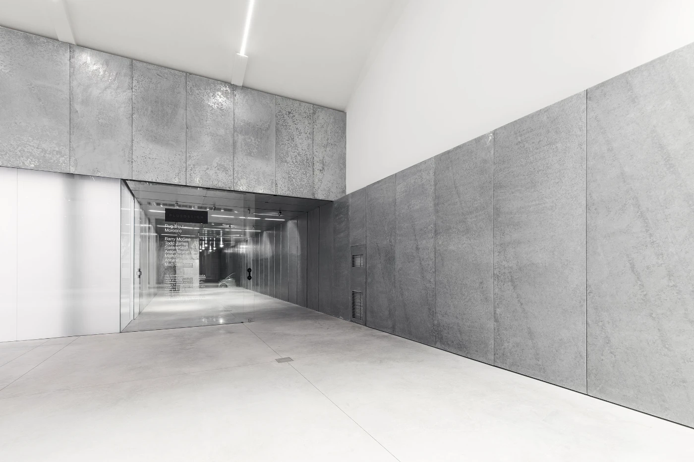 Spazio Maiocchi in Milan — A corridor within Spazio Maiocchi's former industrial structure reveals the spatial language of its adaptive reuse.