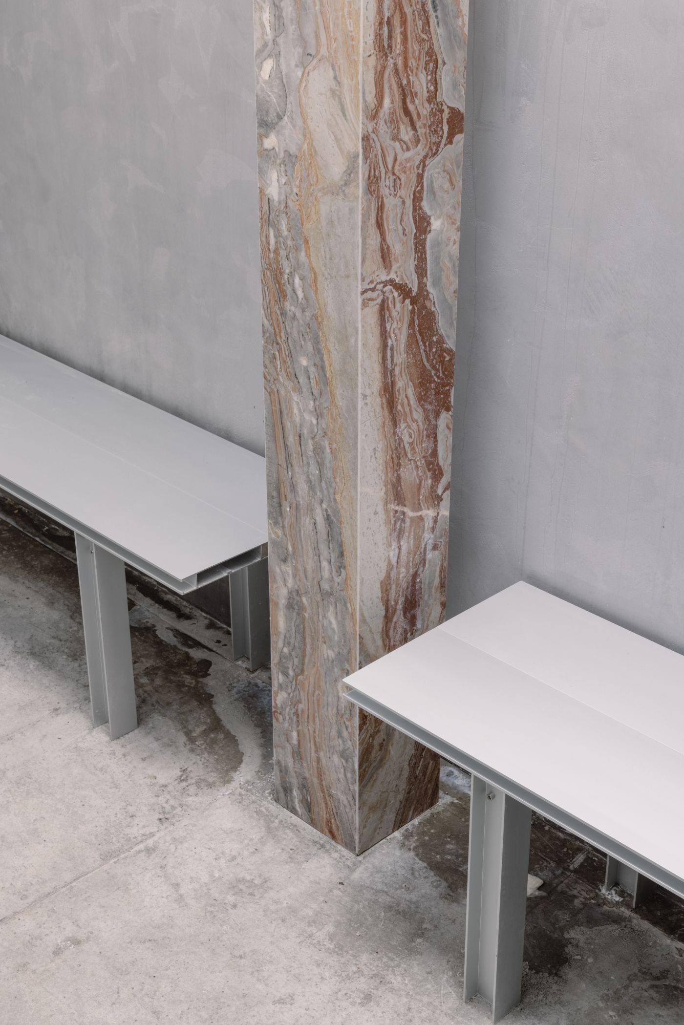 SPMA Store by Atelier tao+c, steel, stool, plywood, public, interiors