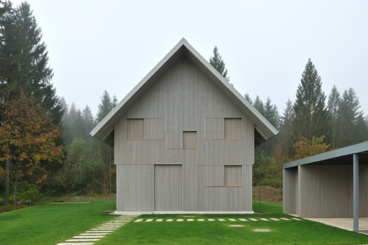 House R by Bevk Perović Arhitekti, wood, silver, architecture, holiday-house