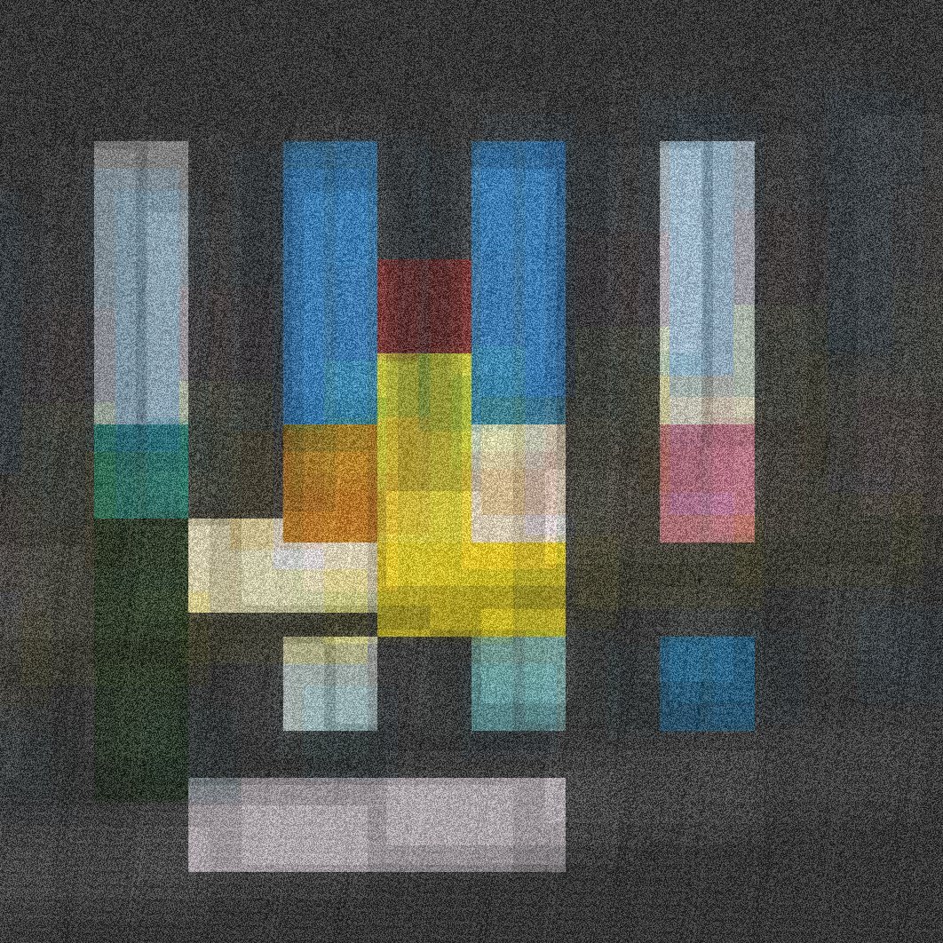 contrapuntos by Marcelo Soria-Rodríguez — Digital rendering exploring counterpoint through color and rhythm.