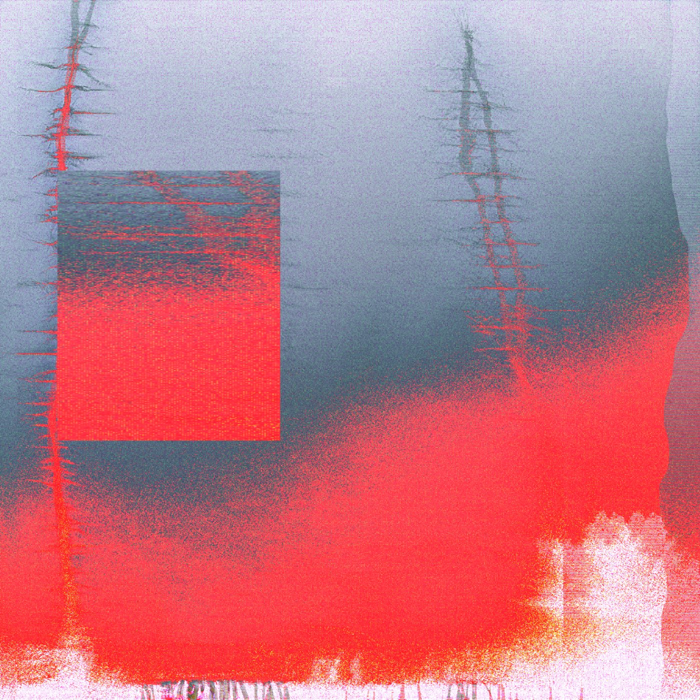 Mythic Latent Glitches by Ivona Tau — Ivona Tau's digital intervention renders a forest landscape as a site of technological malfunction.