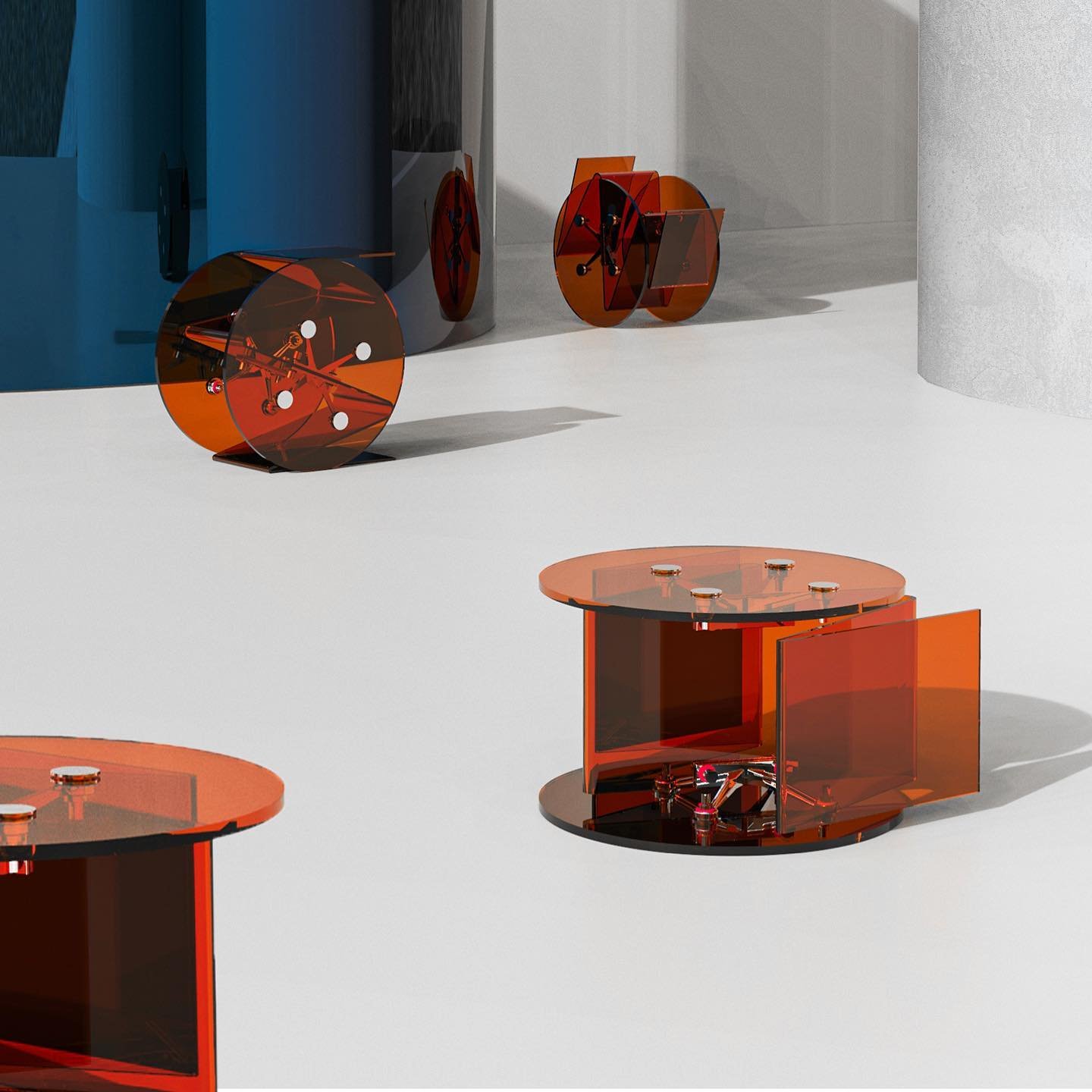 Mixed Public-Private Boundary collection by Cometabolism Studio — Cometabolism Studio's furniture collection demonstrates materiality through translucent enclosure.