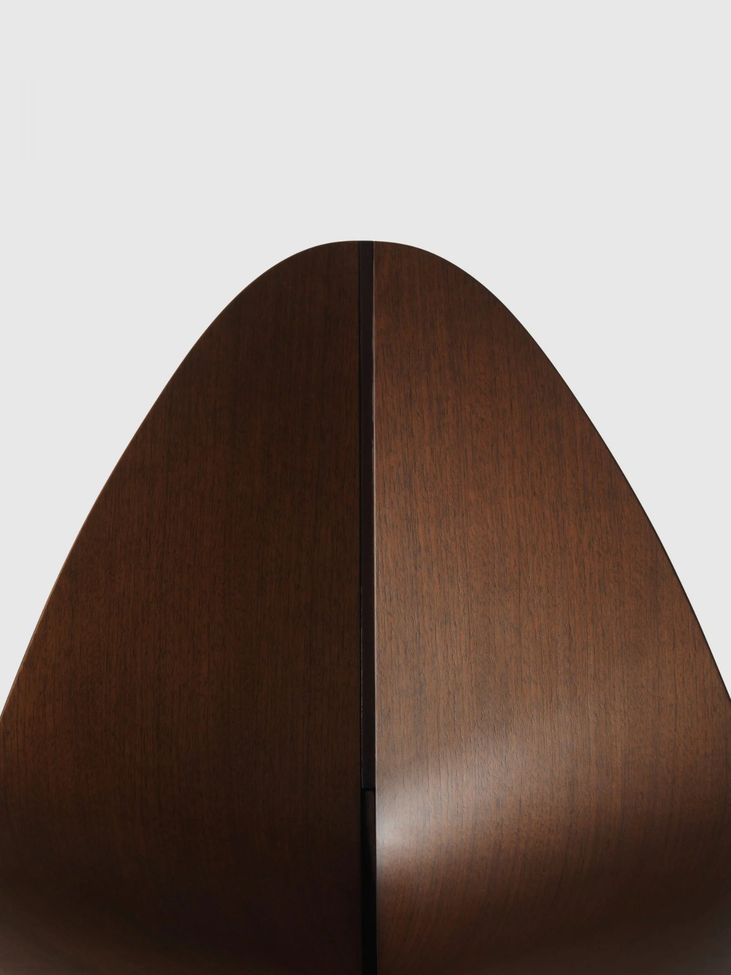 Edaha chair by GamFratesi for Koyori — A close-up view of the Edaha chair's upper structure, shot from a low angle against a neutral background.