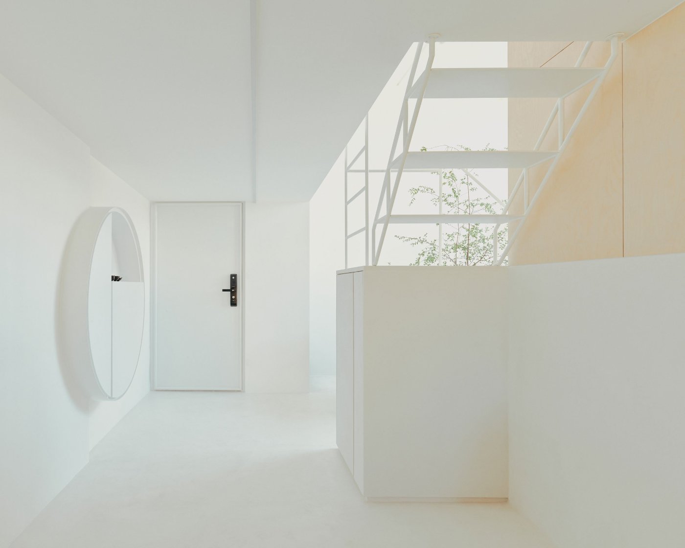 Apartment by 2 Books Design Studio, studio, interiors, white, minimalism, plywood