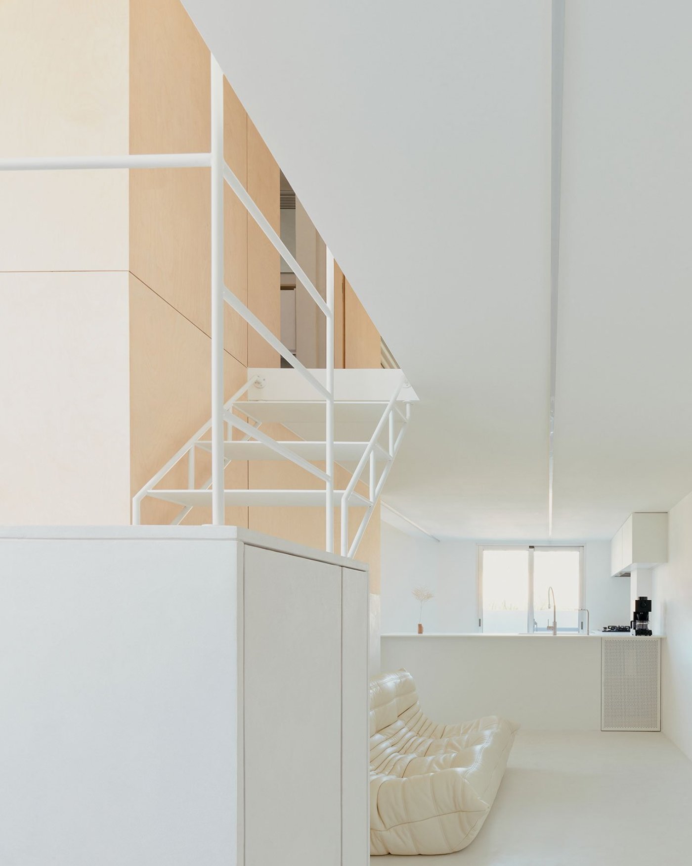 Apartment by 2 Books Design Studio, studio, interiors, white, minimalism, plywood