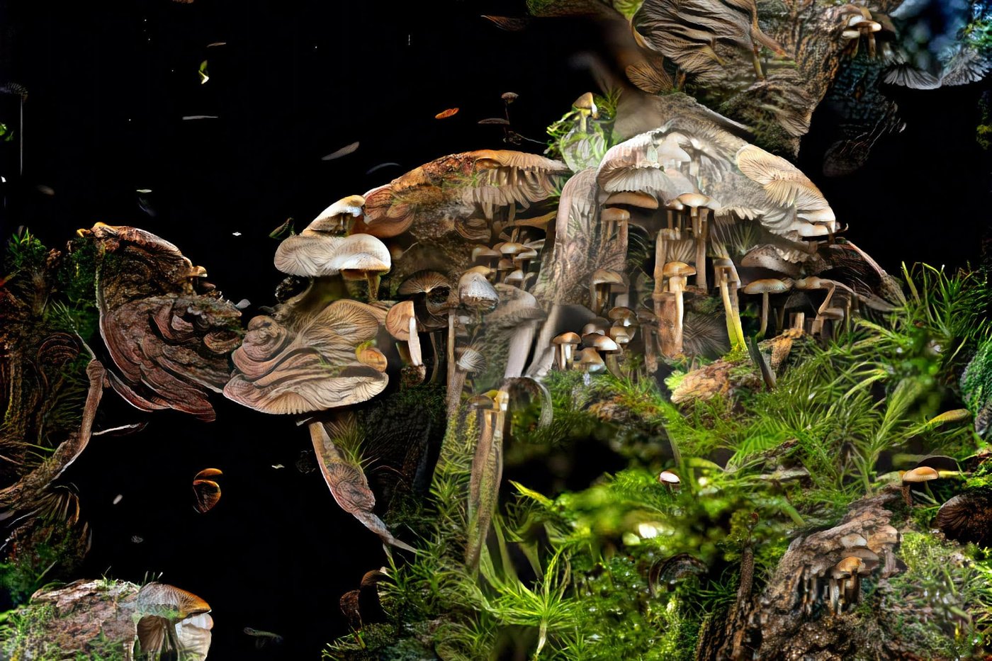 Selected AI works by Sofia Crespo, AI, digital, art, organic, GAN