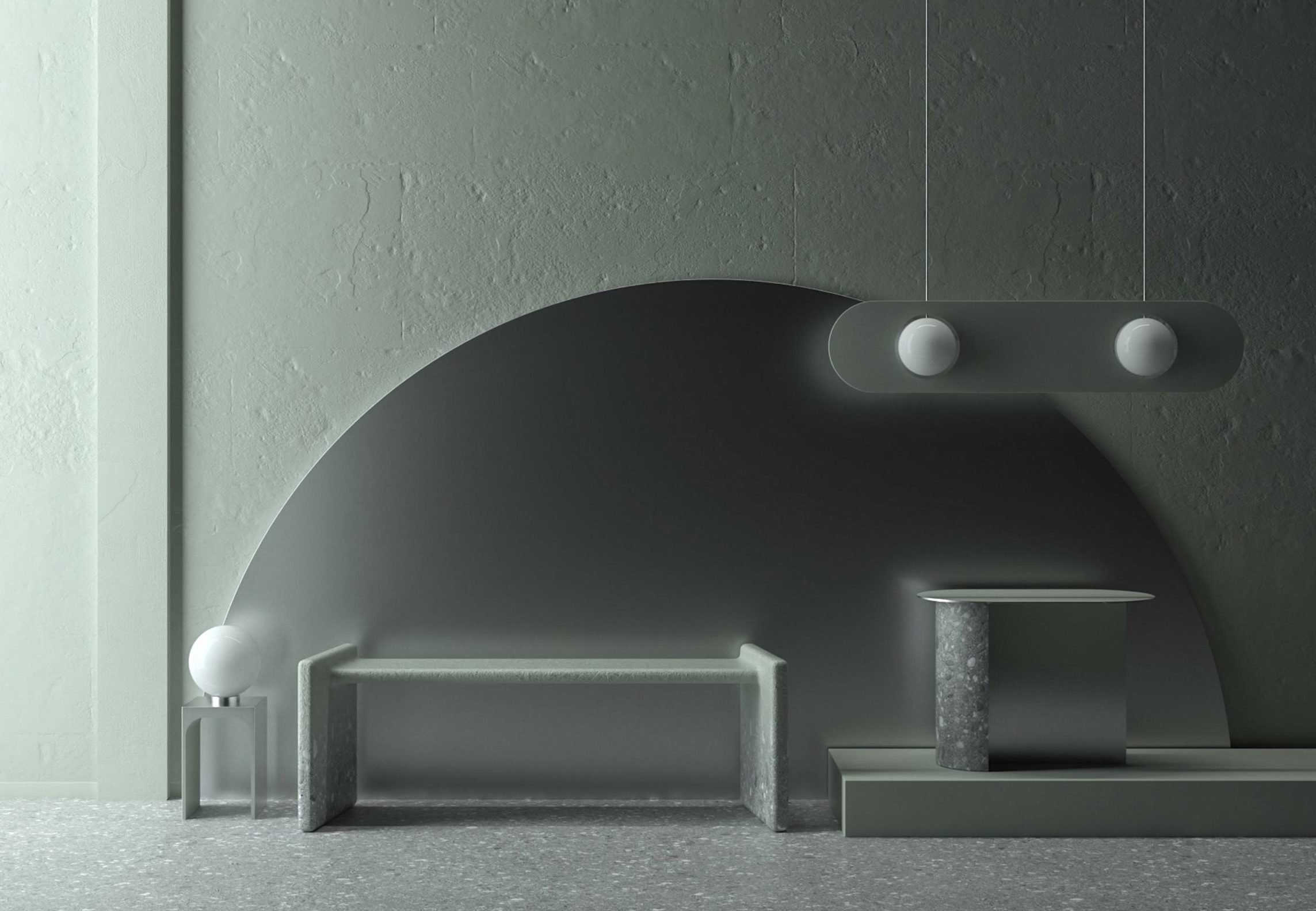 Selected 3D works by Stefano Giacomello, 3D, interiors, design, minimalism, furniture
