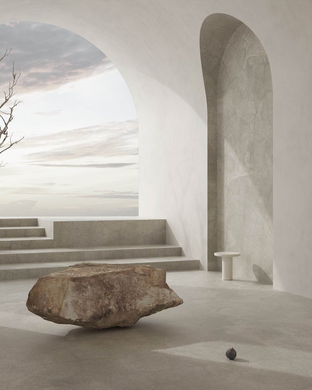 Selected 3D works by Stefano Giacomello, 3D, interiors, design, minimalism, furniture