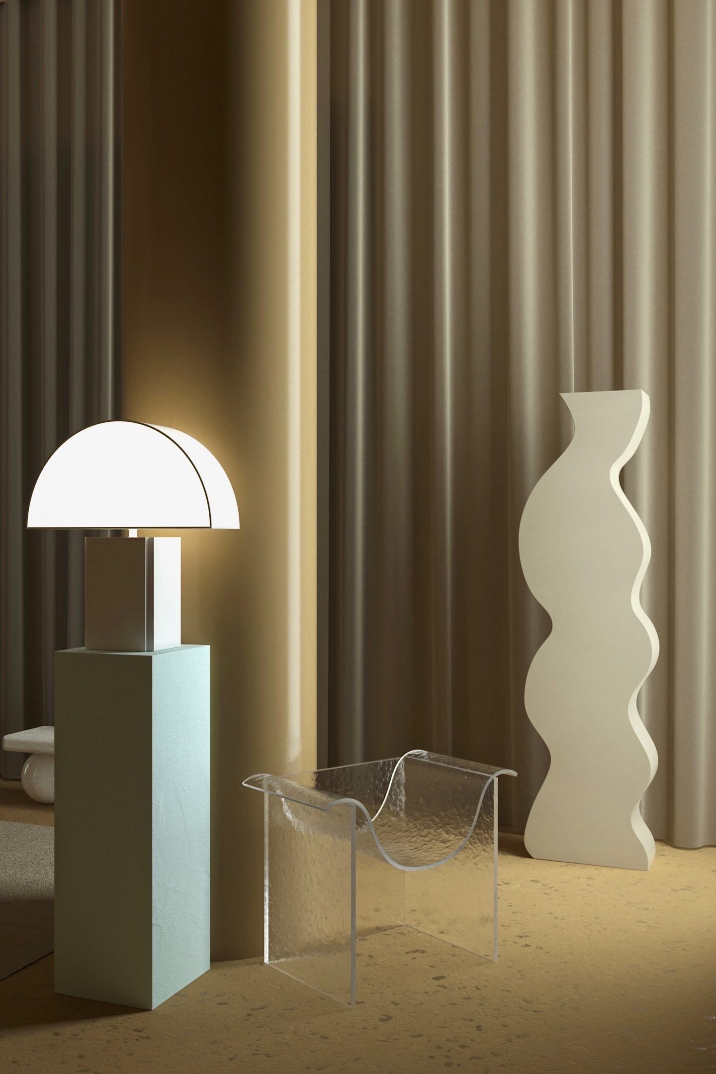 Selected 3D works by Stefano Giacomello, 3D, interiors, design, minimalism, furniture